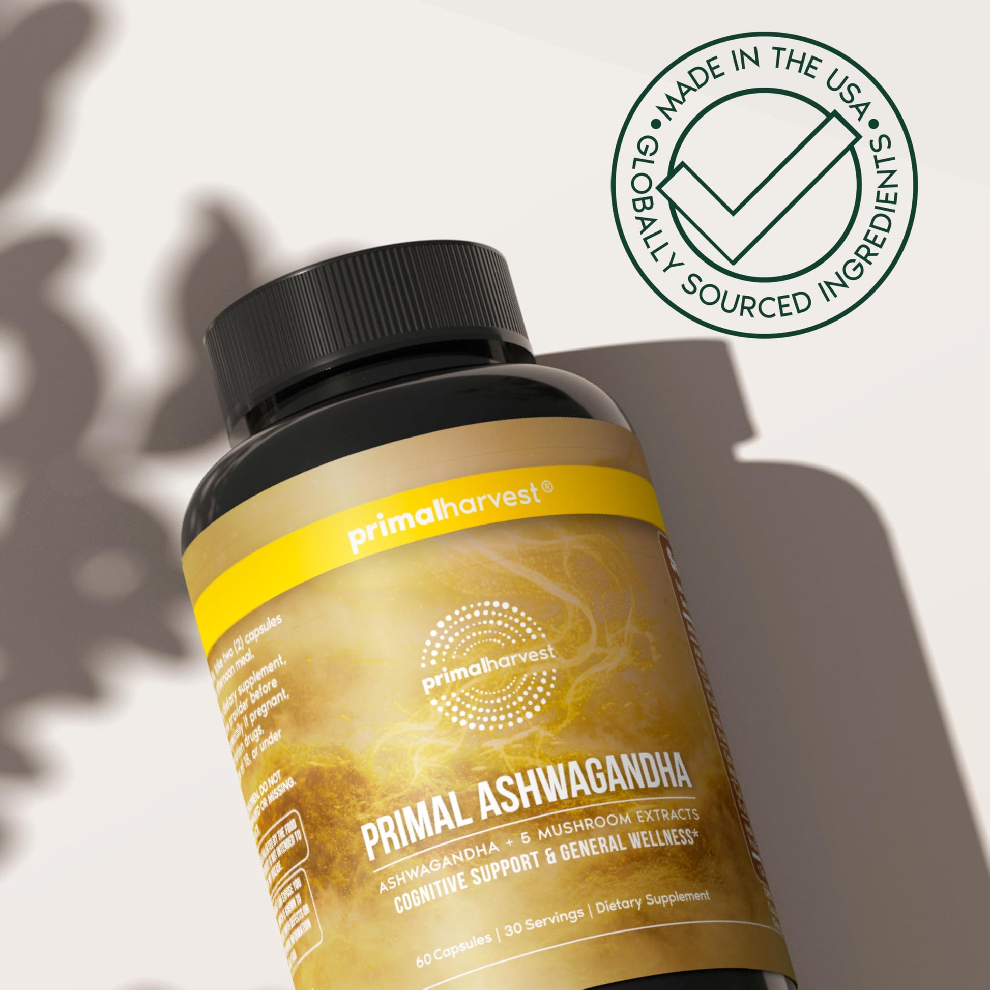 Primal Harvest Ashwagandha Supplement with 5 Mushroom Extracts: Lion’s Mane, Reishi, Cordyceps, Turkey Tail & Maitake for Immune Support & Cognitive Health Primal Harvest uk supplements