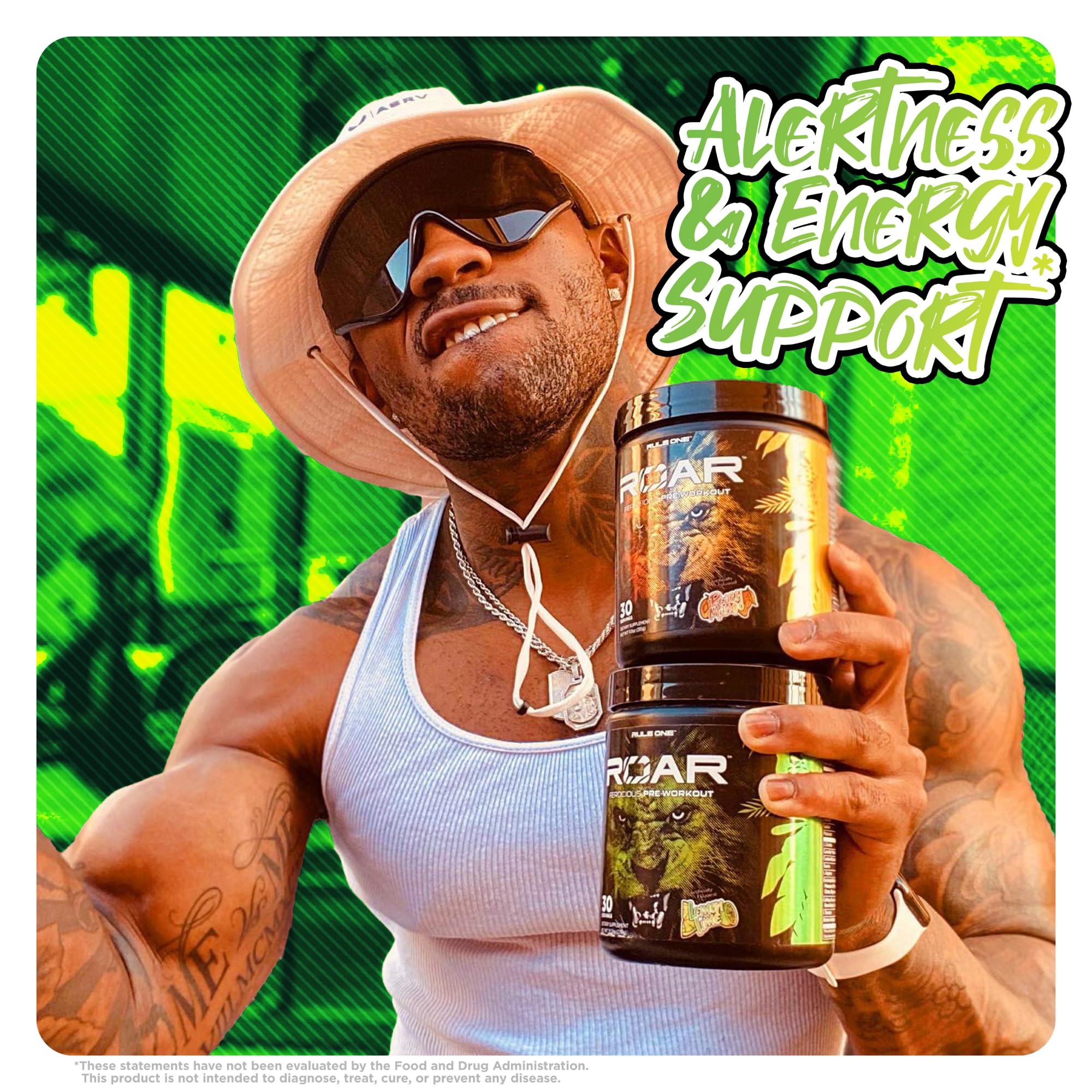 Rule 1 R1 Roar, Lemon Lime - 9.52 oz - Pre-Workout Powder - with Creatine, Beta-Alanine Rule 1 Proteins uk supplements