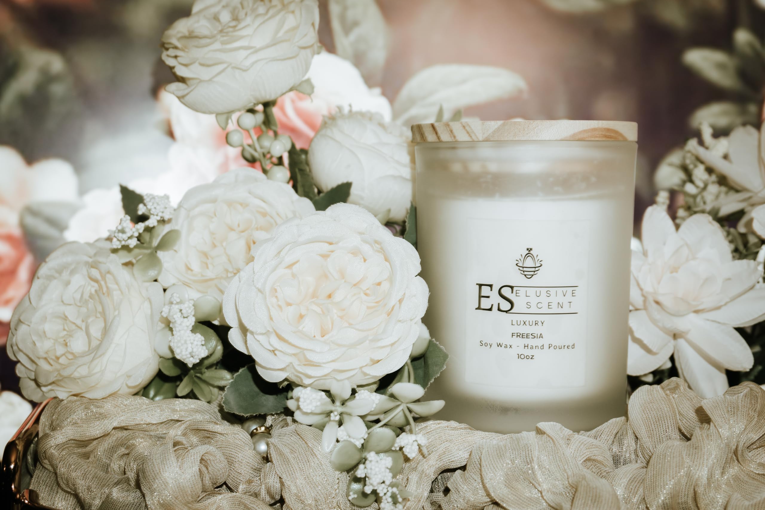 Freesia | 10oz | Luxury Candle | Scented Candle | Aromatherapy | Essential Fragrance Oils | 100% Soy Wax Elusive Scent uk supplements