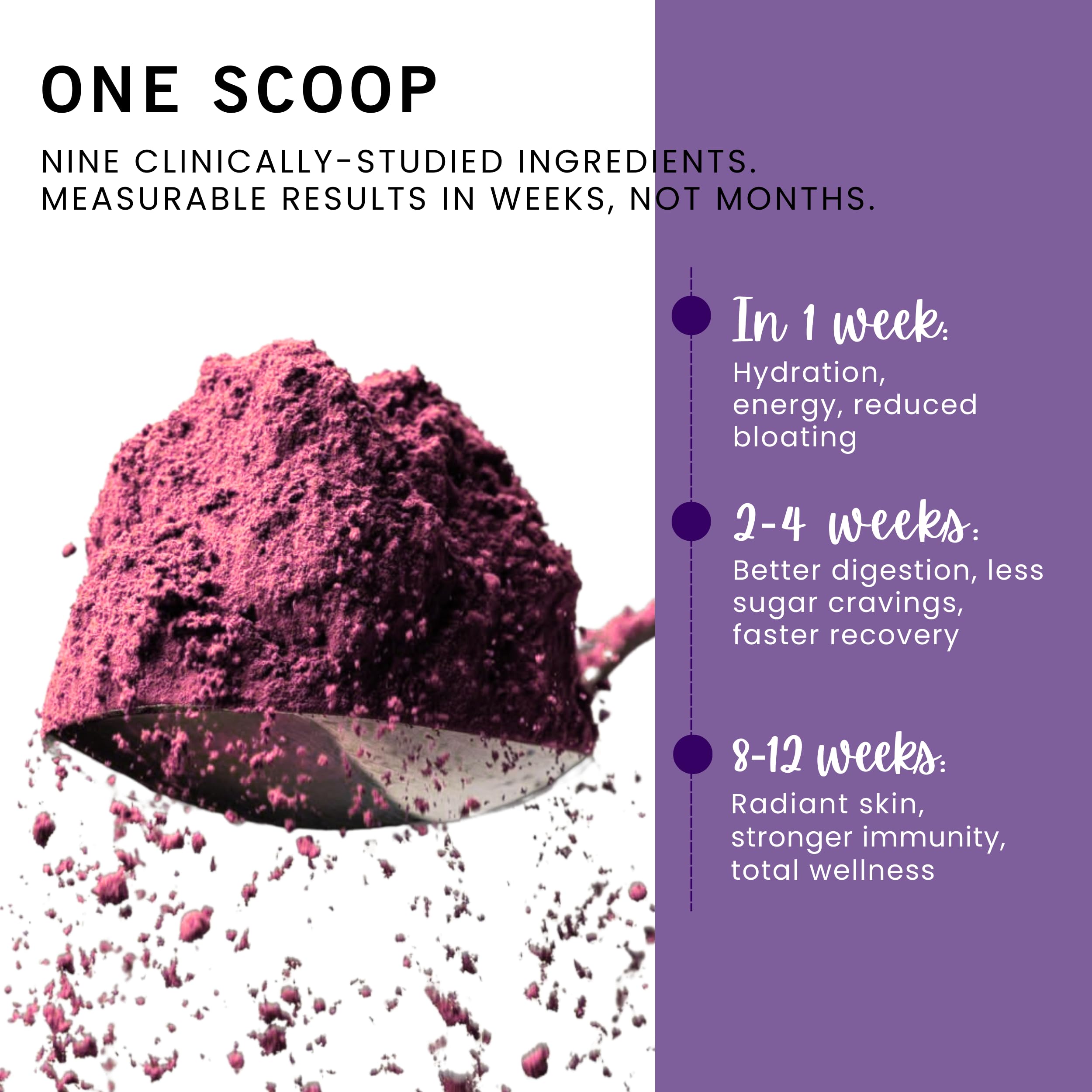 Leverage Mixed Berries Anti–Aging Supplement & Longevity Mix - Daily Wellness Multivitamin Powder with Hyaluronic Acid, L-Glycine & Magnesium for Skin, Energy, Cognitive Function & Joint–30 Servings Leverage uk supplements