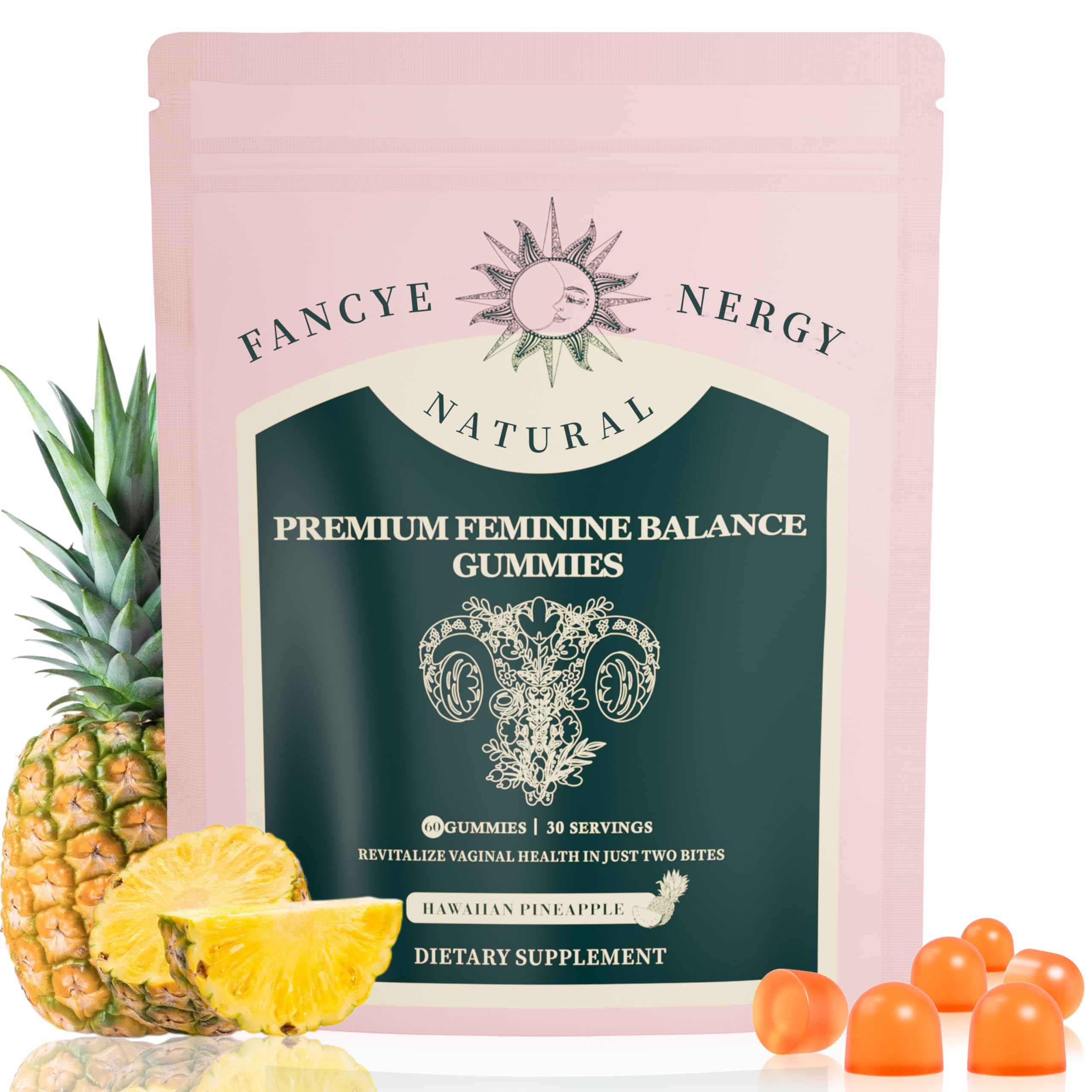 Shytrouy Premium Feminine Balance Gummies for Women - Hawaiian Pineapple Flavor for Women pH Balance & Digestive Health, Immune Support - 58 C Shytrouy uk supplements