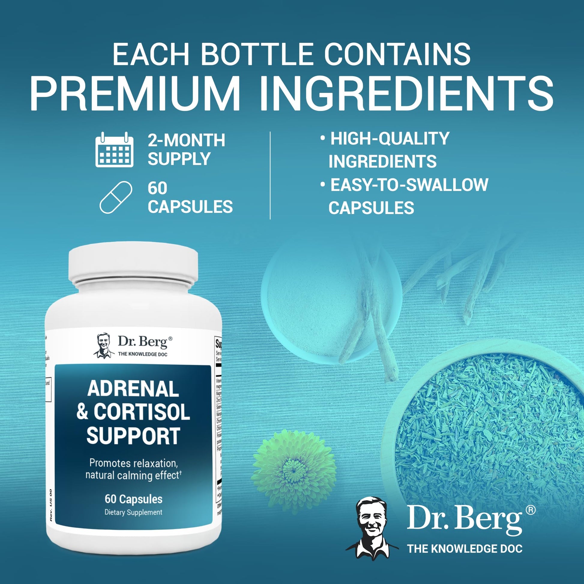 Dr. Berg Adrenal & Cortisol Supplement New Formula - Adrenal Supplement & Cortisol Dr. Berg Nutritionals uk supplements