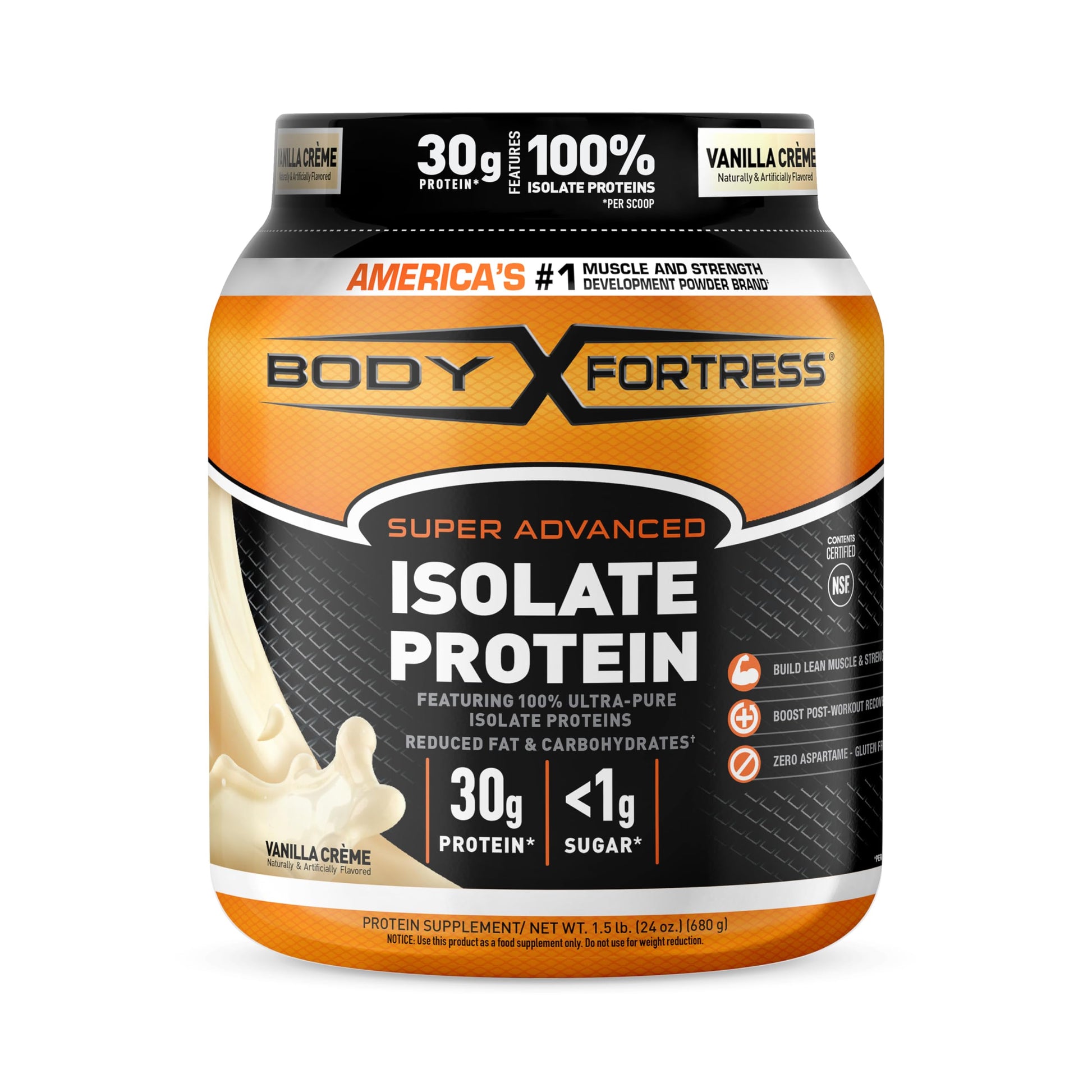 Body Fortress Super Advanced Isolate Protein Powder, Gluten Free, Vanilla Creme Flavored Body Fortress uk supplements