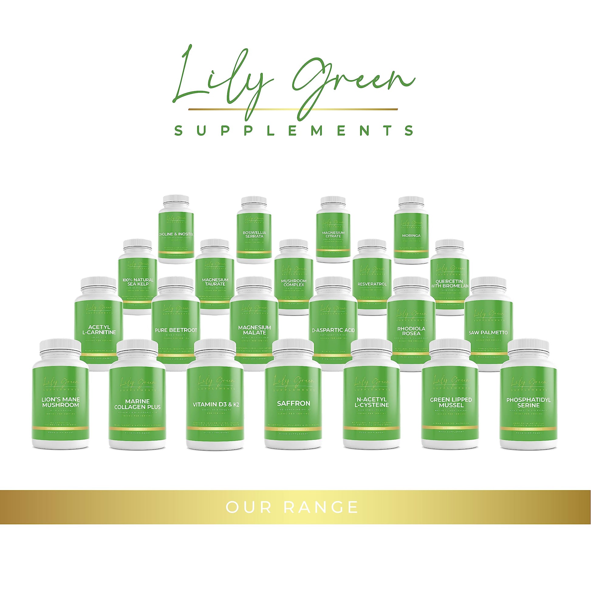 Lily Green | Marine Collagen with Hyaluronic Acid & Vitamin C - 1650mg per Serving Lily Green Supplements uk supplements