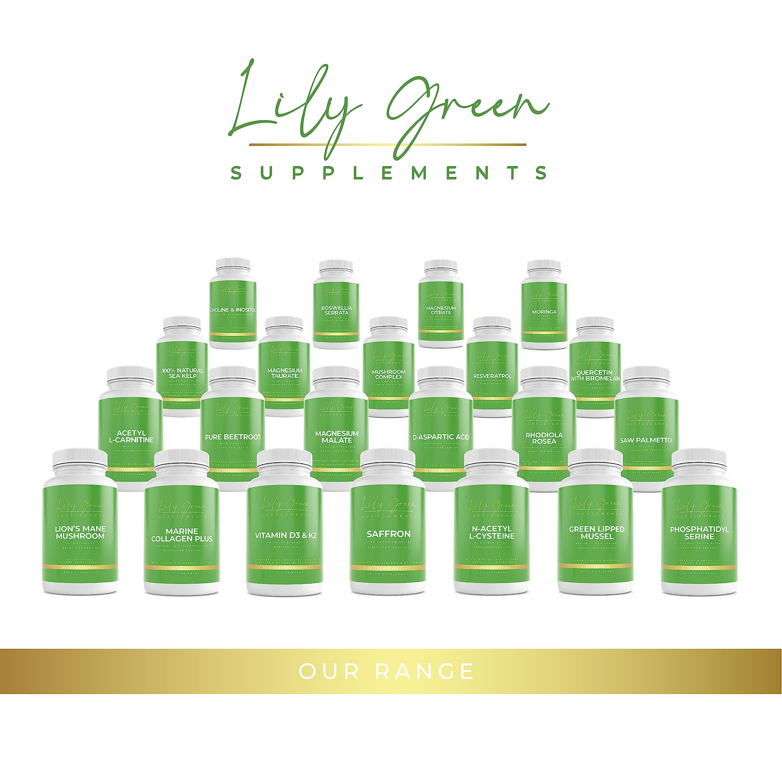 Lily Green | Marine Collagen with Hyaluronic Acid & Vitamin C - 1650mg per Serving Lily Green Supplements uk supplements