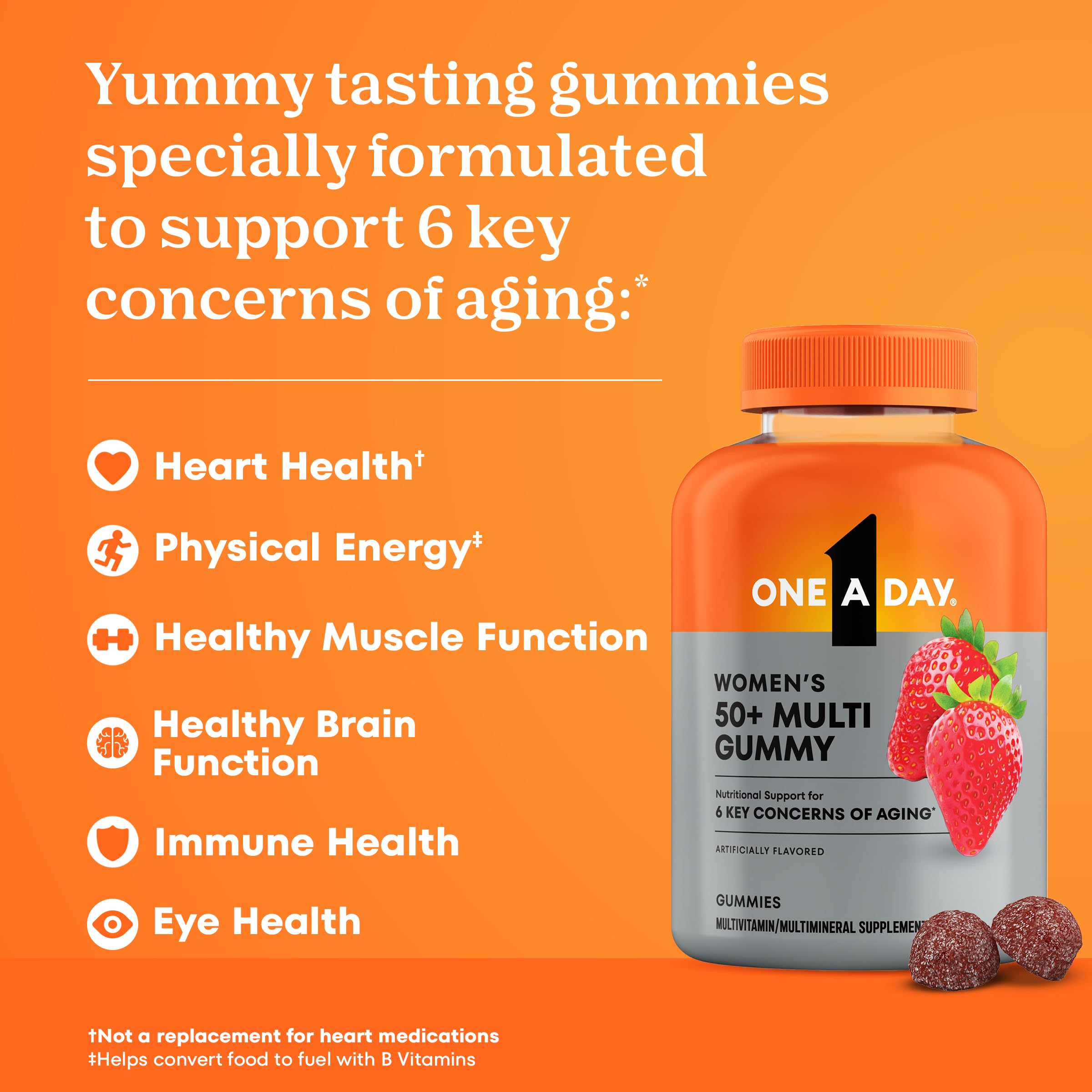 One A Day Multivitamin for Women 50 and Over, Women's Multivitamin Gummy 50 plus for Immune Support ONE A DAY uk supplements