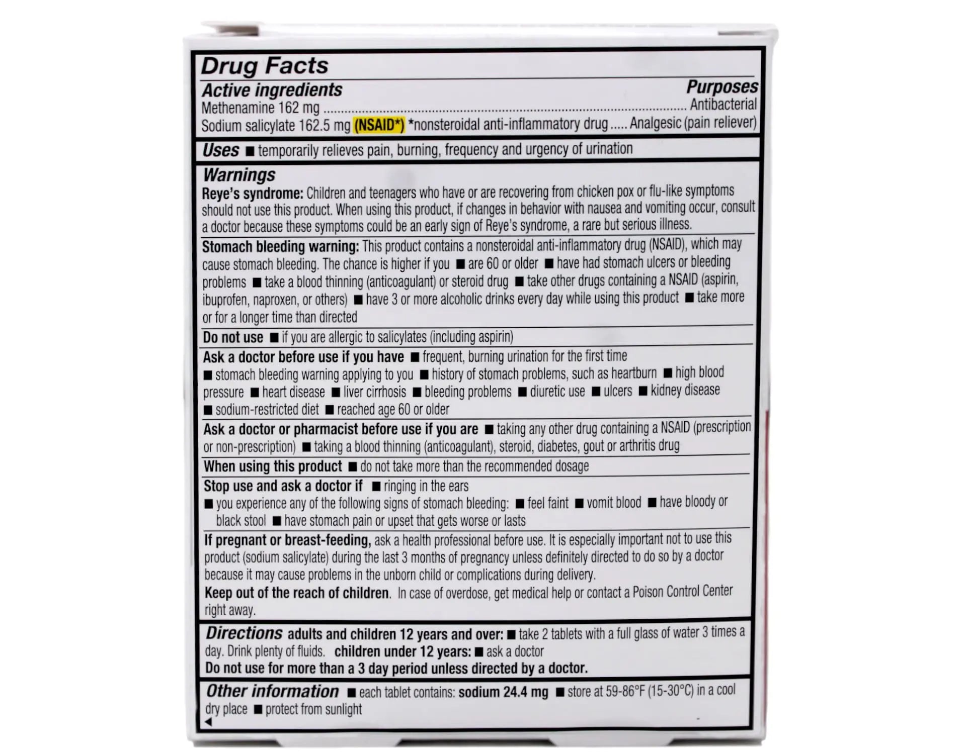 Cystex Plus Urinary Pain Relief Tablets 48 Tablets Cystex uk supplements