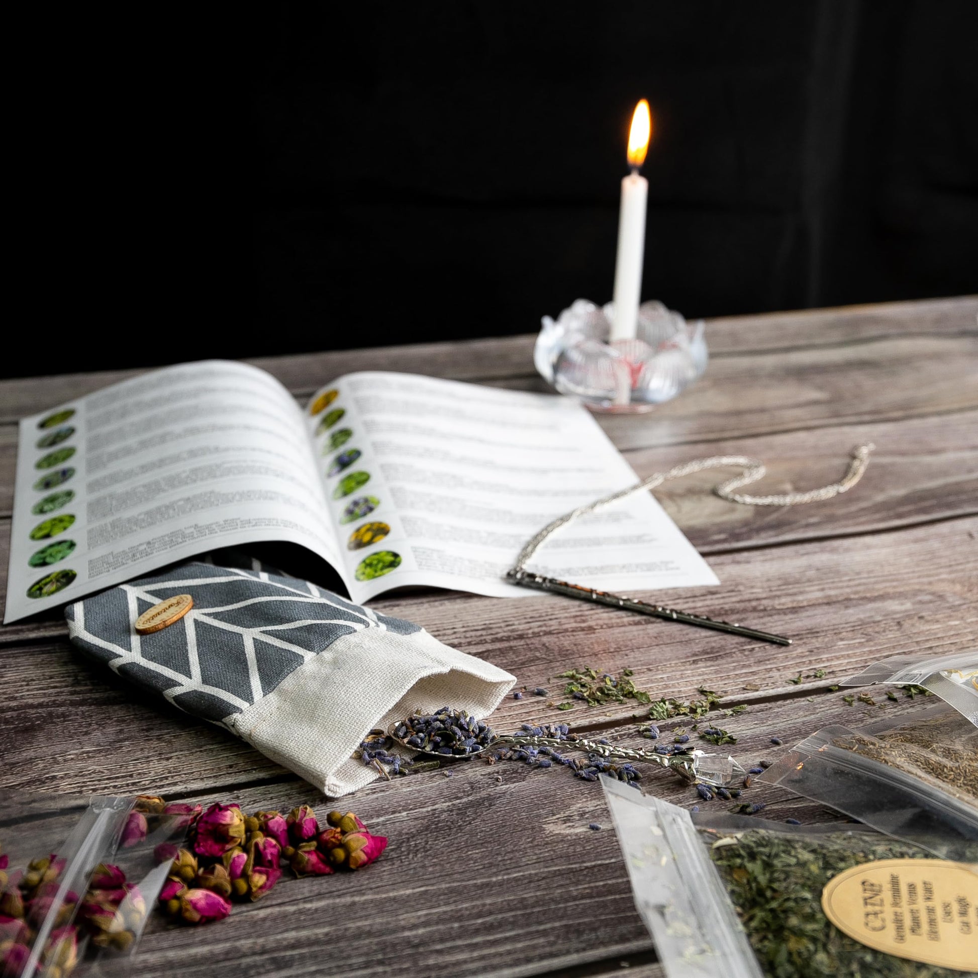 JUSTASHOW 61PCS Witchcraft Supplies for Wiccan Spells, Witchcraft Starter Kit, Spell Candles JUSTASHOW uk supplements