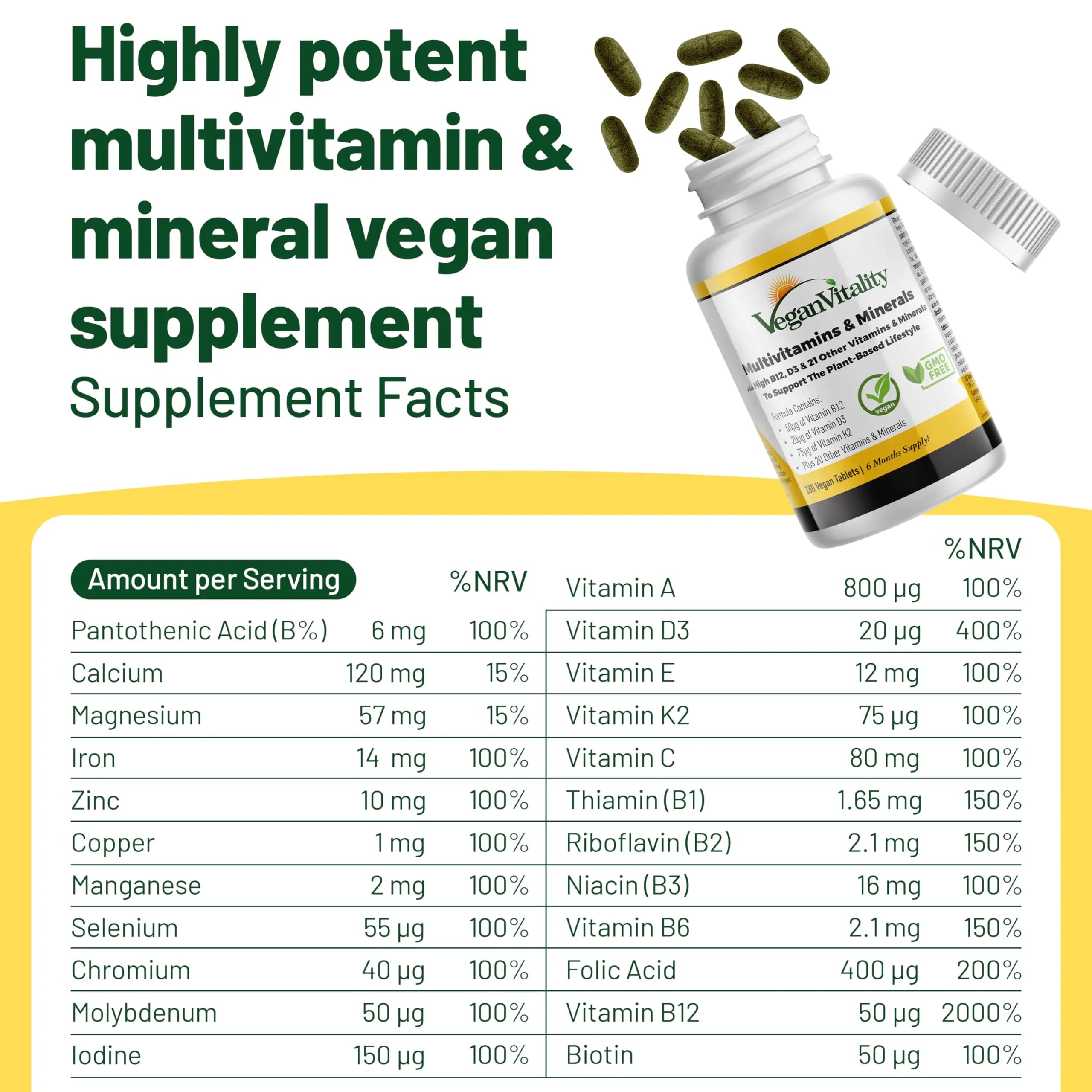 Vegan Vitality Lion's Mane x General Health Combo Bundle - 6 Months Lion's Mane and Multivitamins Vegan Vitality uk supplements