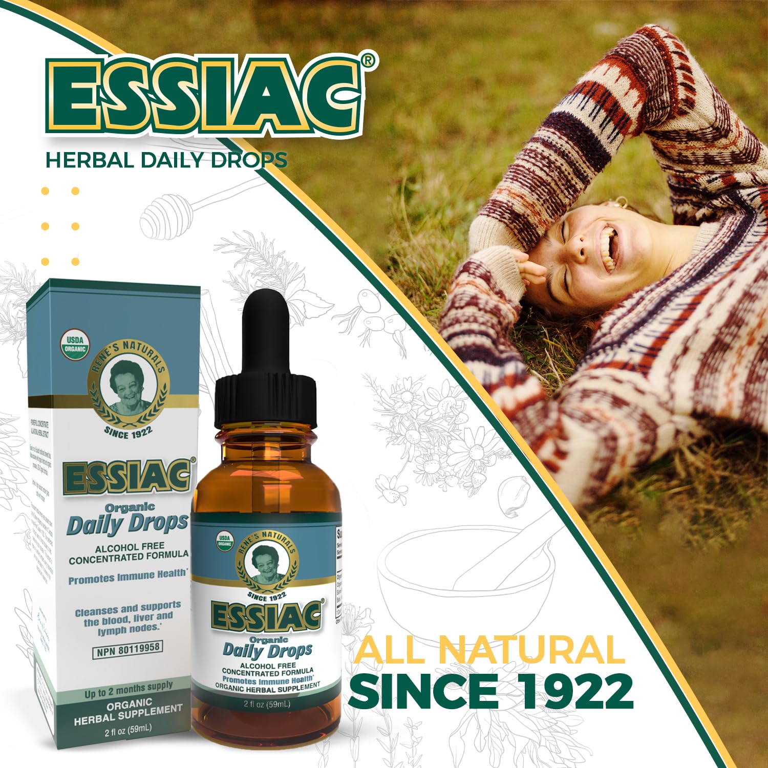 Essiac All-Natural Tea Powder & Organic Wild-Crafted Daily Drops | Detoxify Liver, Blood & Lymph Node Essiac uk supplements