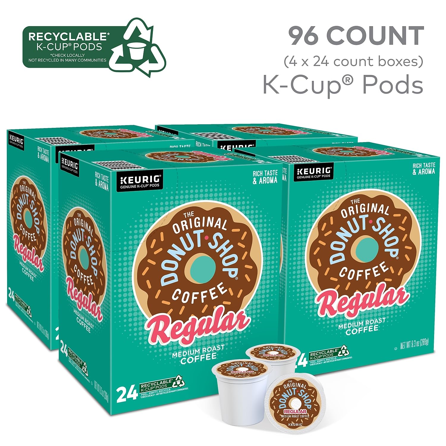 The Original Donut Shop Regular Keurig Single-Serve K-Cup Pods, Medium Roast Coffee The Original Donut Shop uk supplements