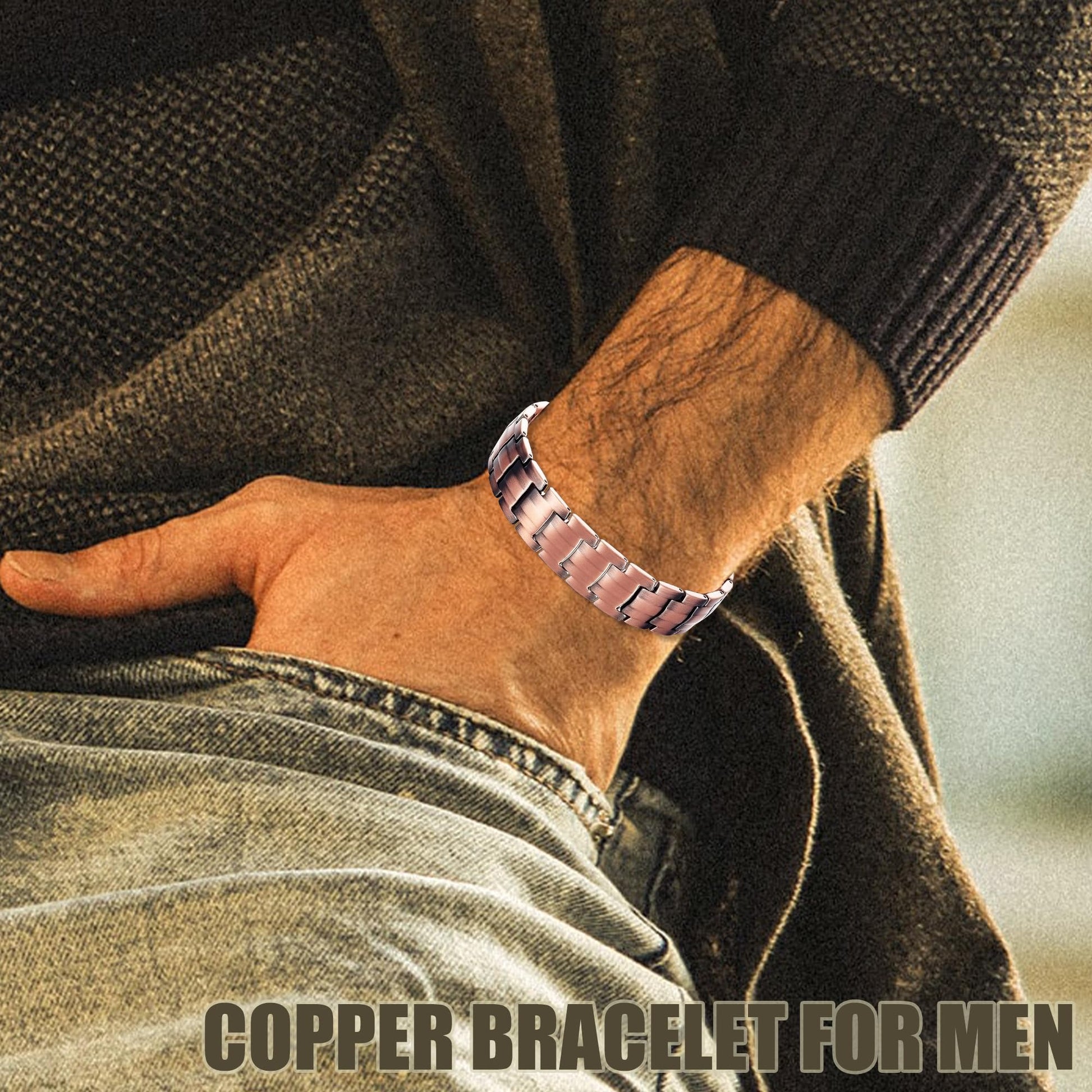 MagVIVACE Copper Bracelet for Men, Magnetic Bracelet with 3500 Gauss Magnets MagVIVACE uk supplements