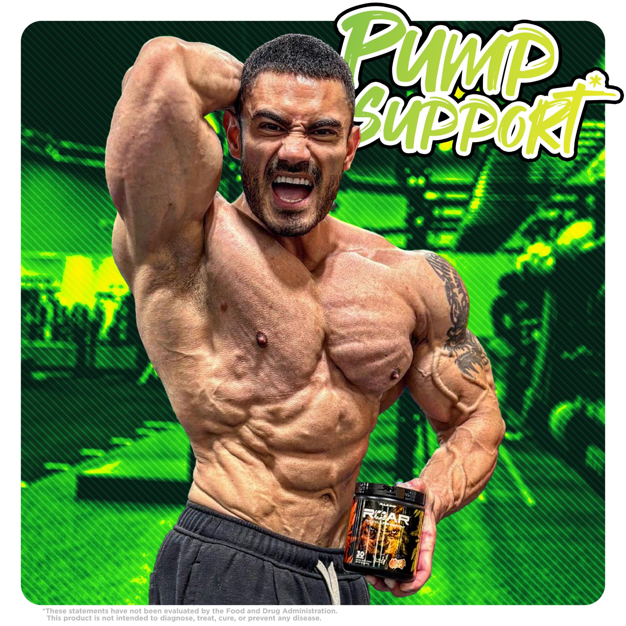 Rule 1 R1 Roar, Lemon Lime - 9.52 oz - Pre-Workout Powder - with Creatine, Beta-Alanine Rule 1 Proteins uk supplements