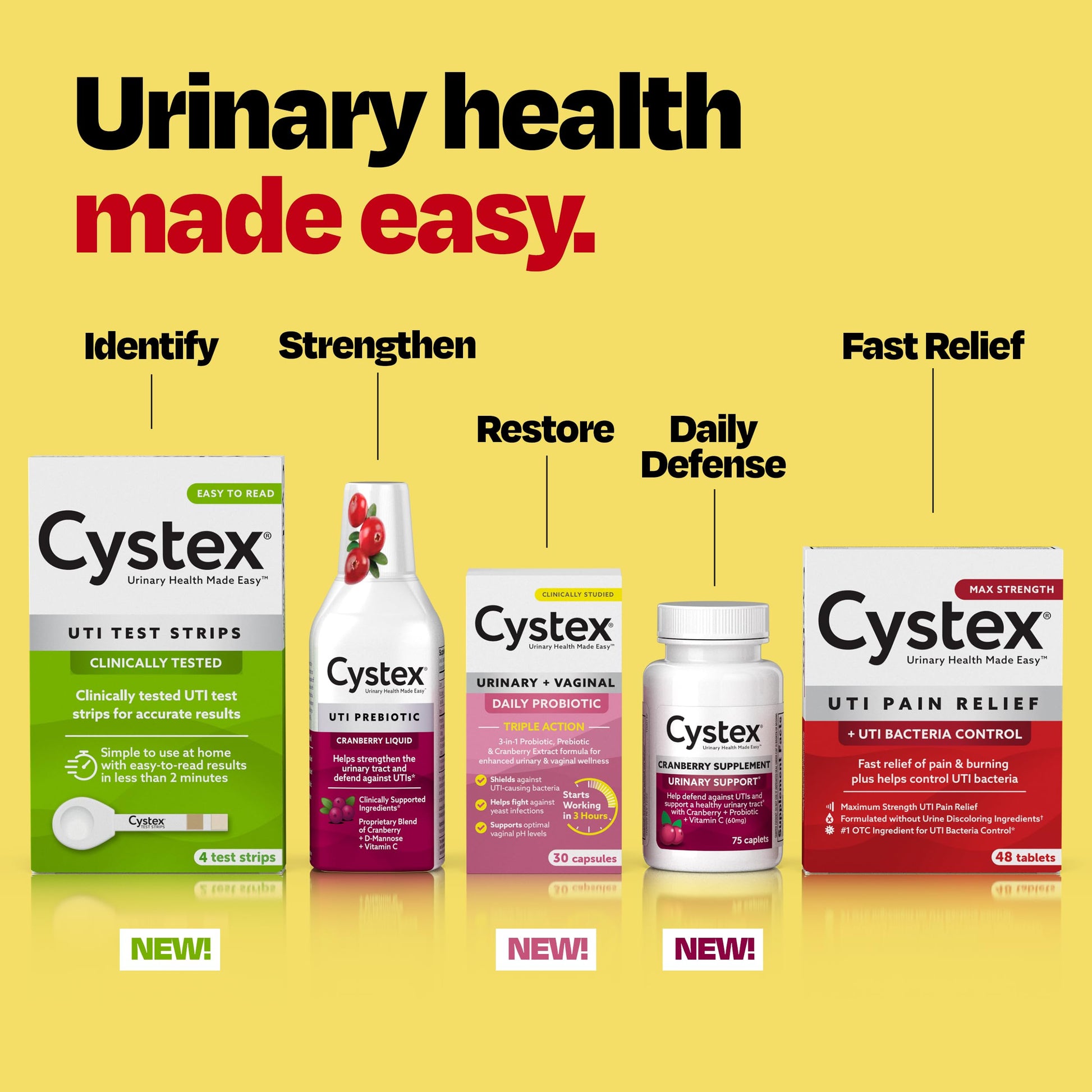 Cystex Urinary Tract Infection Support & Prevention - Cranberry Prebiotic Supplement with D-Mannose & Vitamin C for UTI Protection & Urinary Health Maintenance - 7.6 fl oz (Pack of 2) Cystex uk supplements