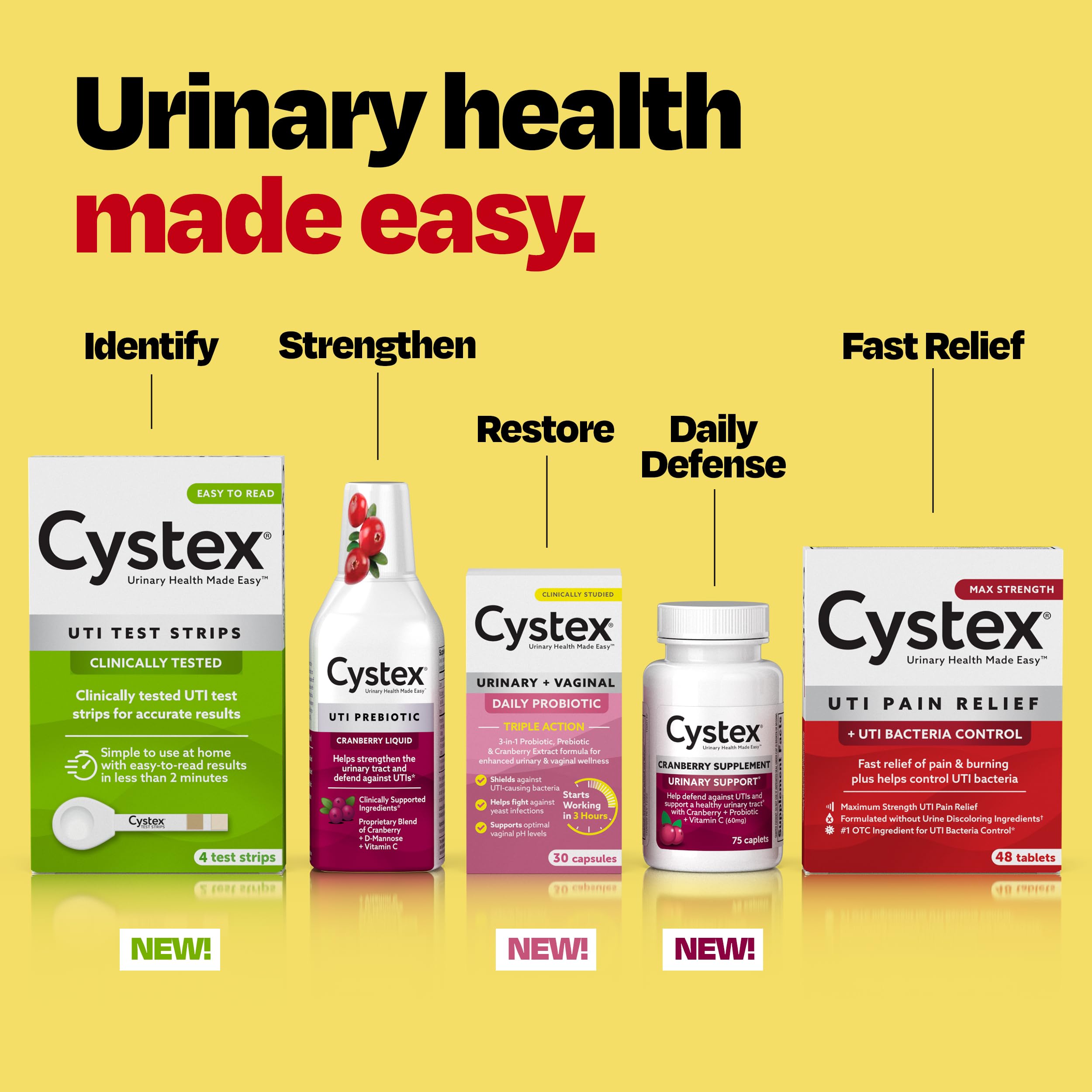 Cystex Urinary Tract Infection Support & Prevention - Cranberry Prebiotic Supplement with D-Mannose & Vitamin C for UTI Protection & Urinary Health Maintenance - 7.6 fl oz (Pack of 2) Cystex uk supplements