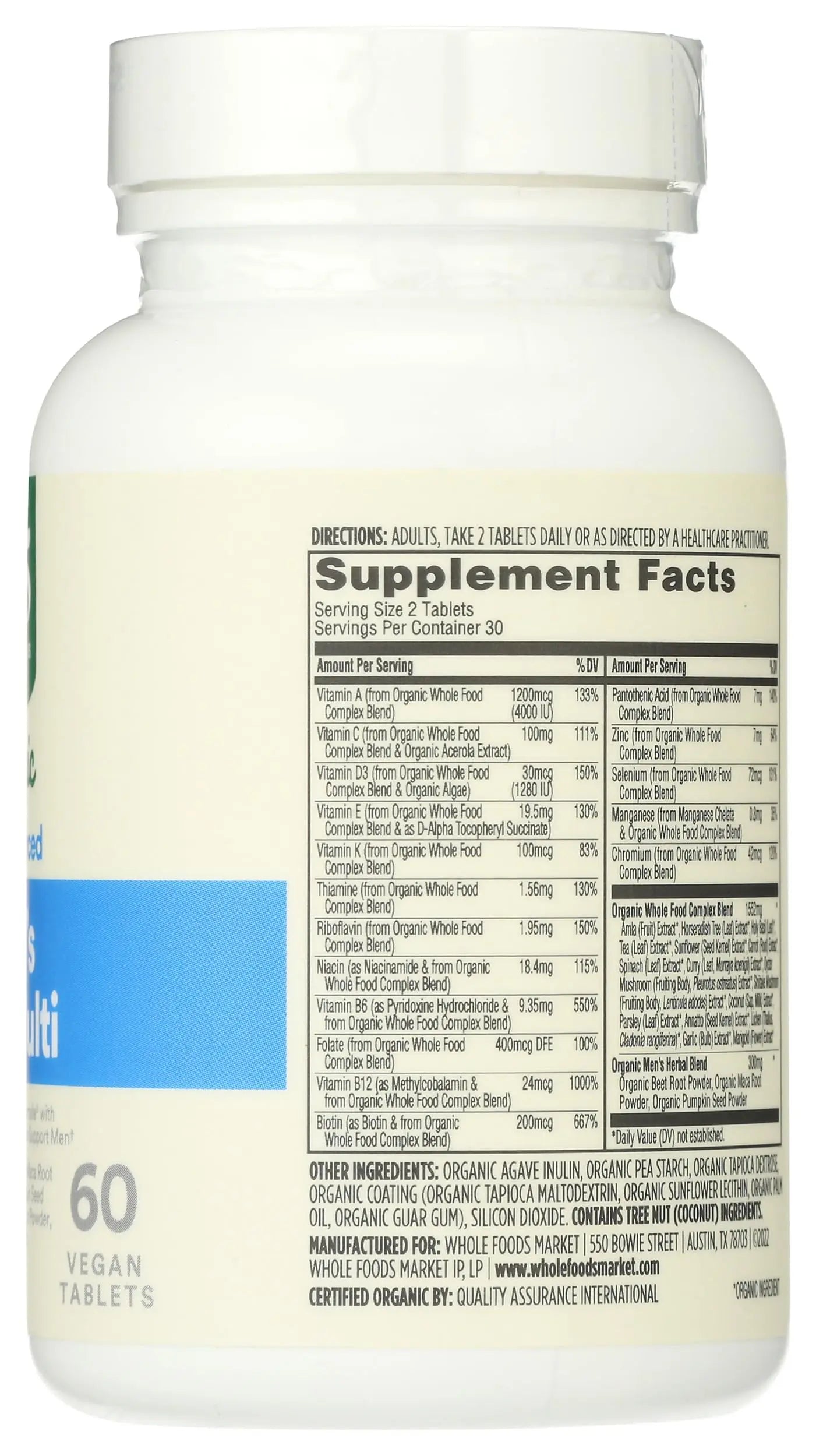 365 by Whole Foods Market, Vitamin Multi Mens Food Cultured 40 Plus, 60 Count 365 by Whole Foods Market uk supplements