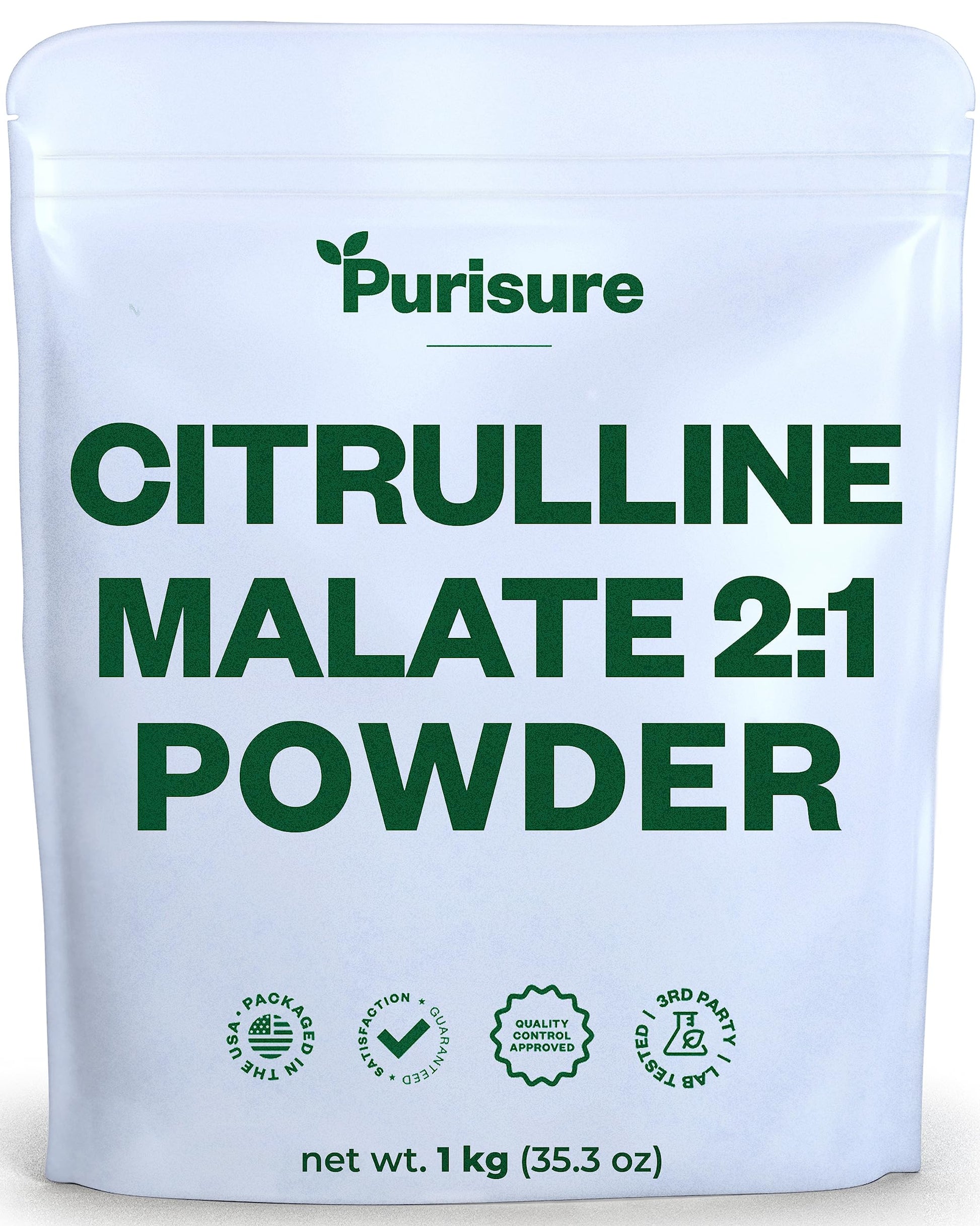 Purisure Citrulline Malate 2:1 Powder, 1 kg, Citrulline Supplement and Citrulline Nitrate Purisure uk supplements