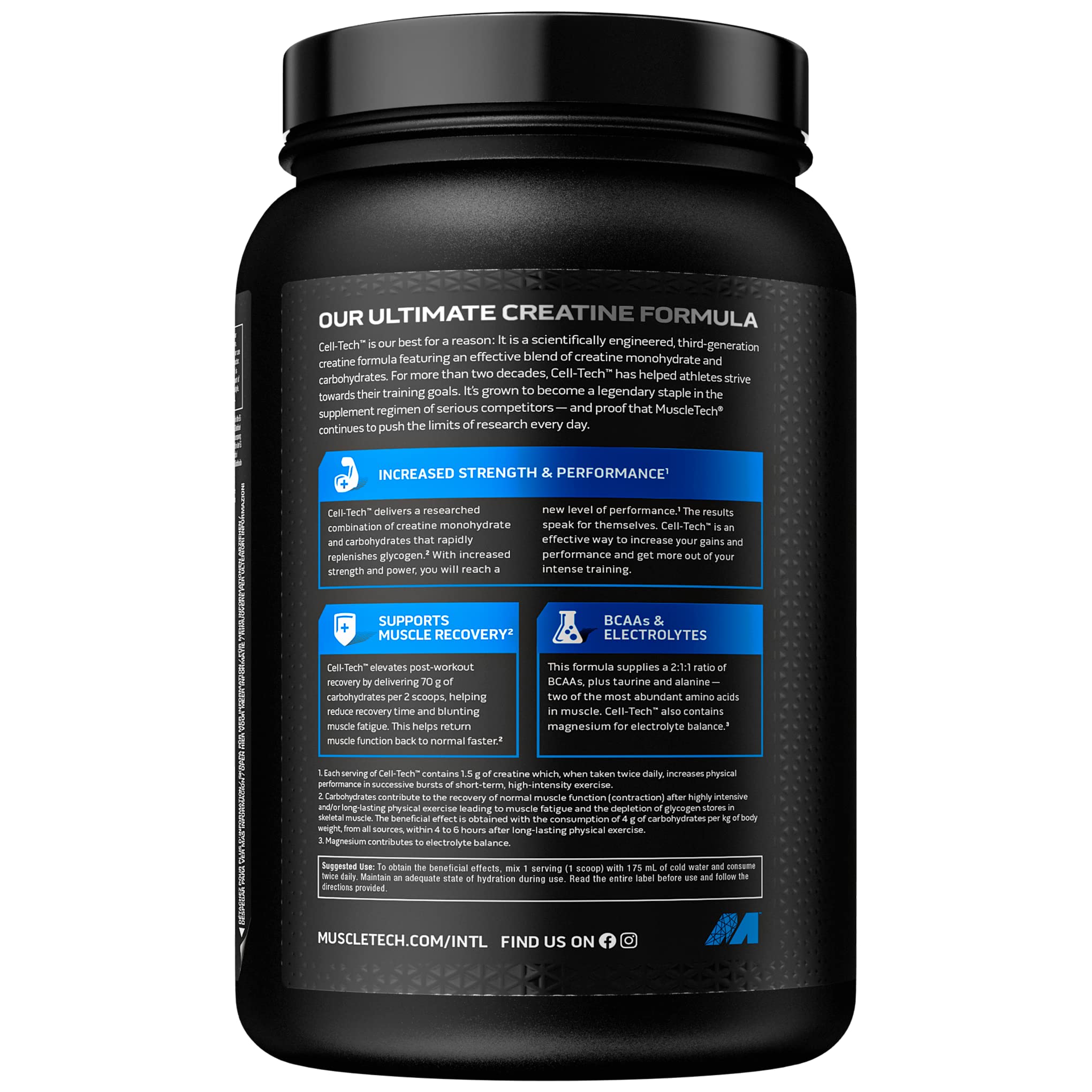 MuscleTech CellTech Creatine Monohydrate Powder, Post Workout Recovery Drink Muscletech uk supplements