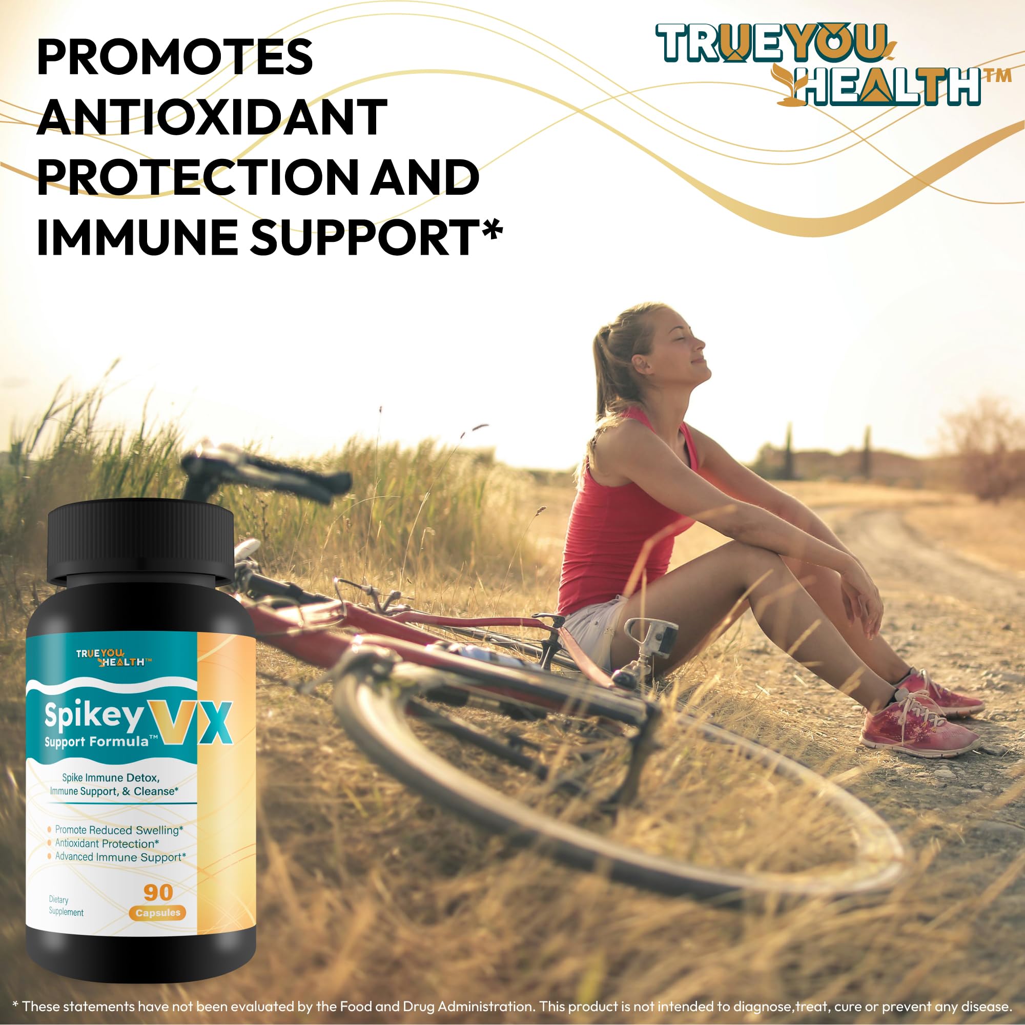 True You Health Spikey VX Support Formula - Our Best Spike Support Formula for Immune System Detox - Daily Zinc Immunity Capsules Vitamin C Immune Boost - Feel The Wellness Spike Detox The Wellness True You Health uk supplements