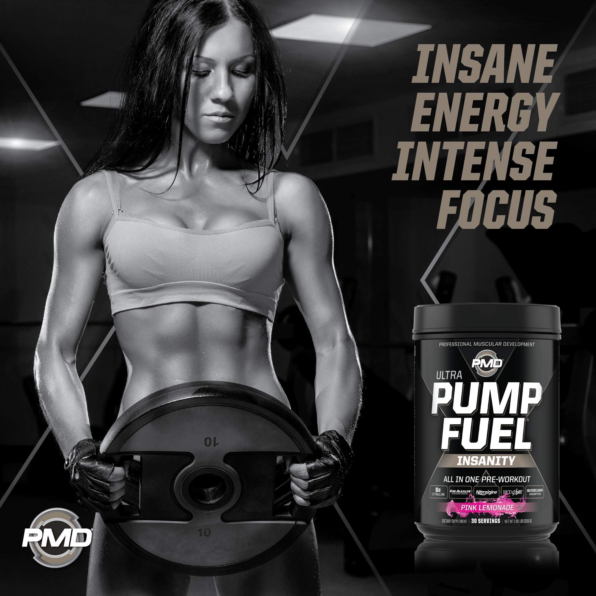 PMD Sports Ultra Pump Fuel Insanity - Pre Workout – Pink Lemonade (30 Servings) Sports PMD uk supplements