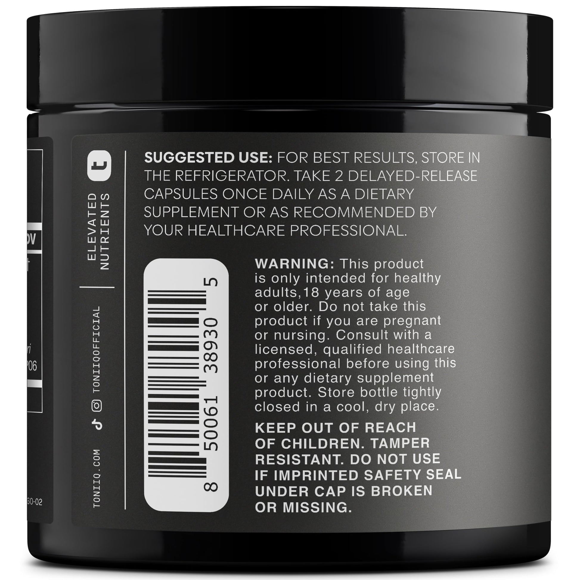 Toniiq Mens Probiotic with 20 Verified Strains – 200 Bilion CFU + 200mg FOS Prebiotic – Mens Probiotics for Gut Health - Cold-Chain & Delayed-Release – Lab-Tested Synbiotic Formula Toniiq uk supplements