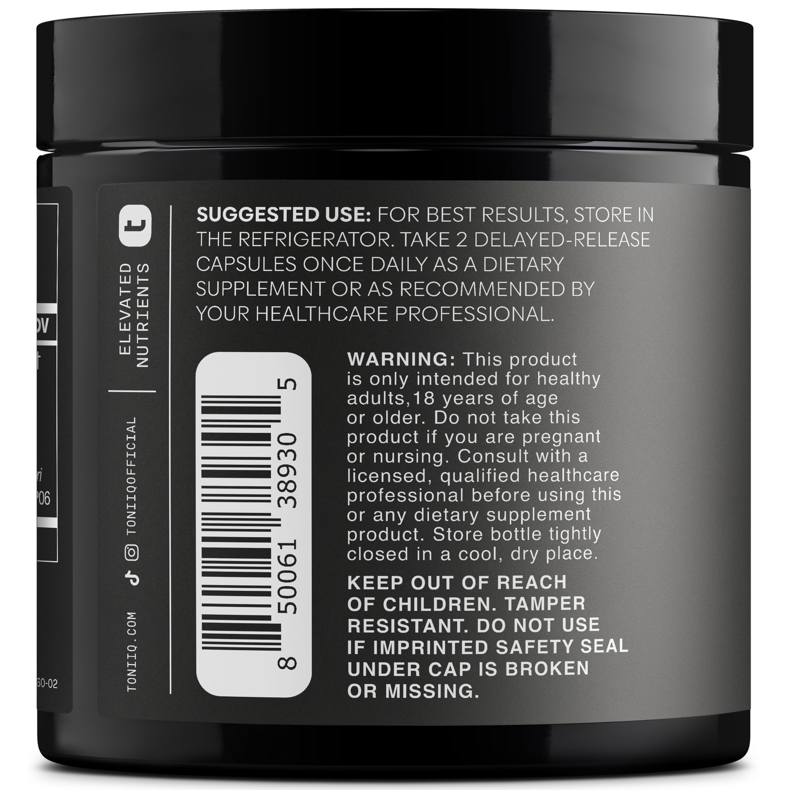 Toniiq Mens Probiotic with 20 Verified Strains – 200 Bilion CFU + 200mg FOS Prebiotic – Mens Probiotics for Gut Health - Cold-Chain & Delayed-Release – Lab-Tested Synbiotic Formula Toniiq uk supplements