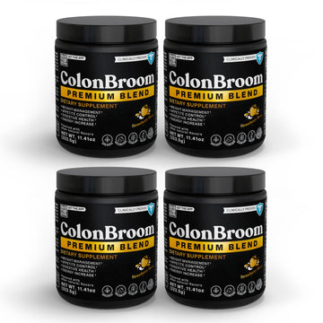 ColonBroom Premium Weight Management Supplement (Strawberry) - Colon Broom Psyllium Husk Fiber Powder Drink - Gluten Free, Non-GMO Colon Cleanse for Bloating Relief & Gut Health, 200 Servings ColonBroom uk supplements