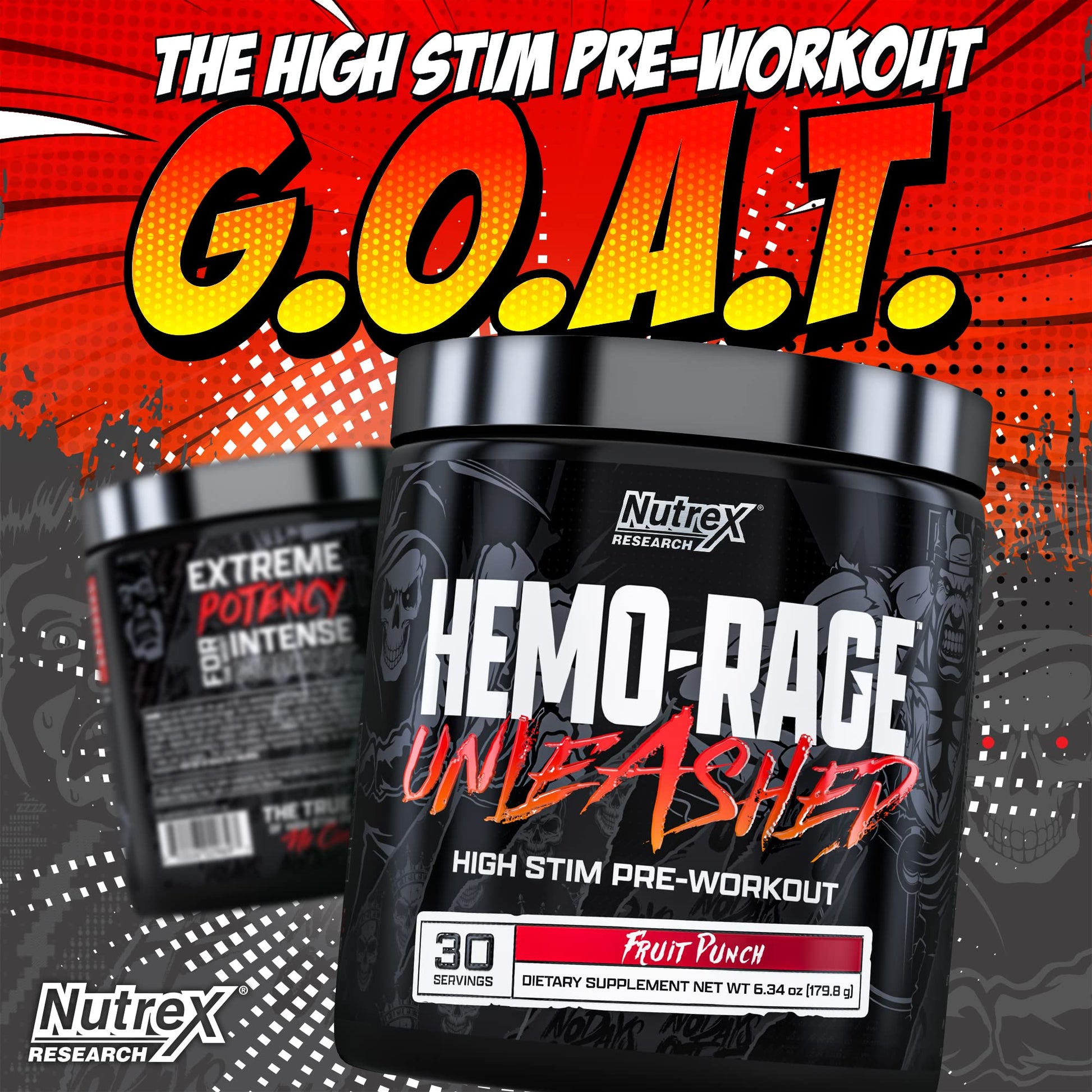 Nutrex Research Hemo-Rage Extreme High Stim Pre Workout Powder | Insane Lasting Energy Nutrex Research uk supplements