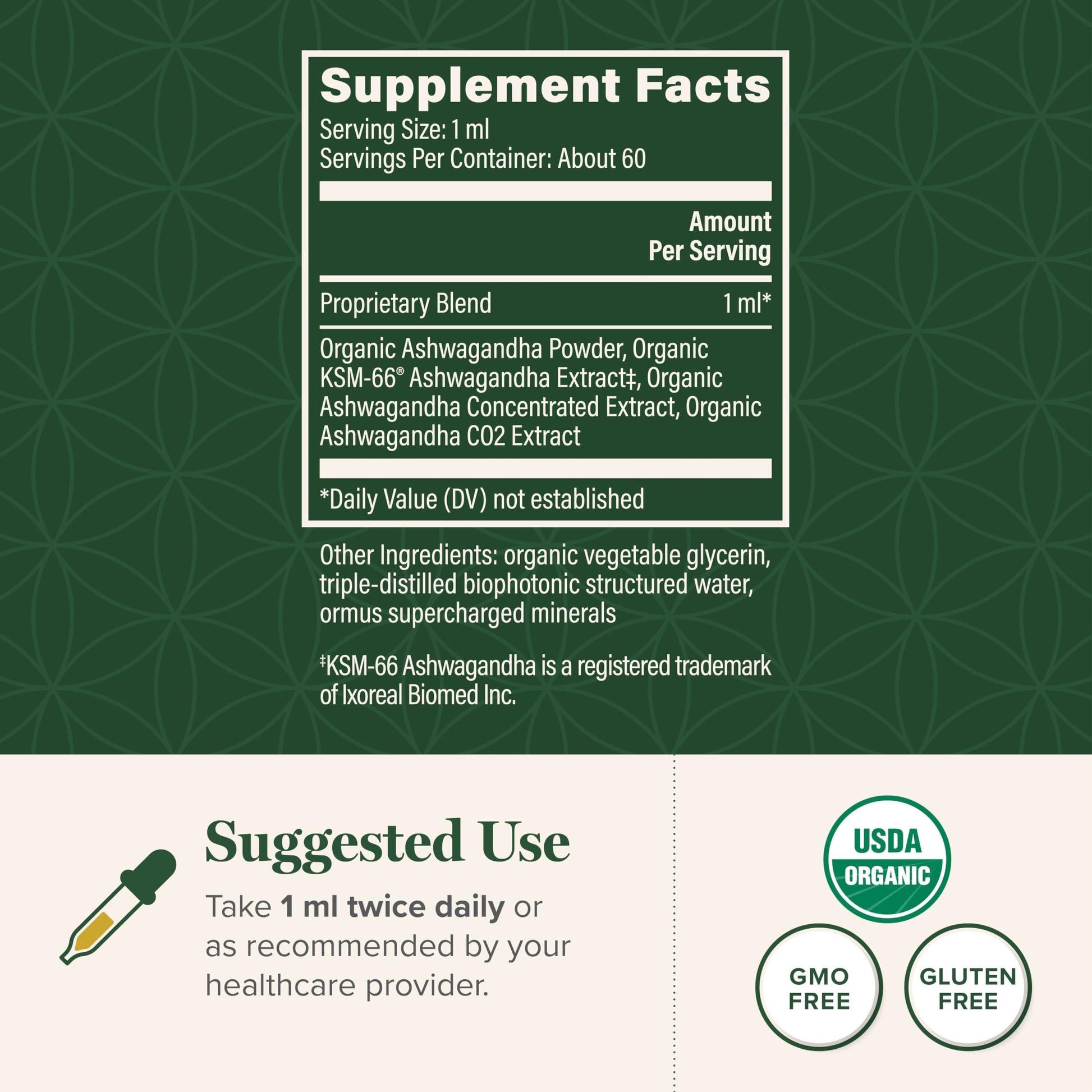 Global Healing Center - Organic Ashwagandha Supplements Drops - KSM-66 Ashwagandha Extra Strength for Men & Women, Helps Promote Relief from Stress, Mood Support, Organic (2 Fl Oz) Global Healing Center uk supplements