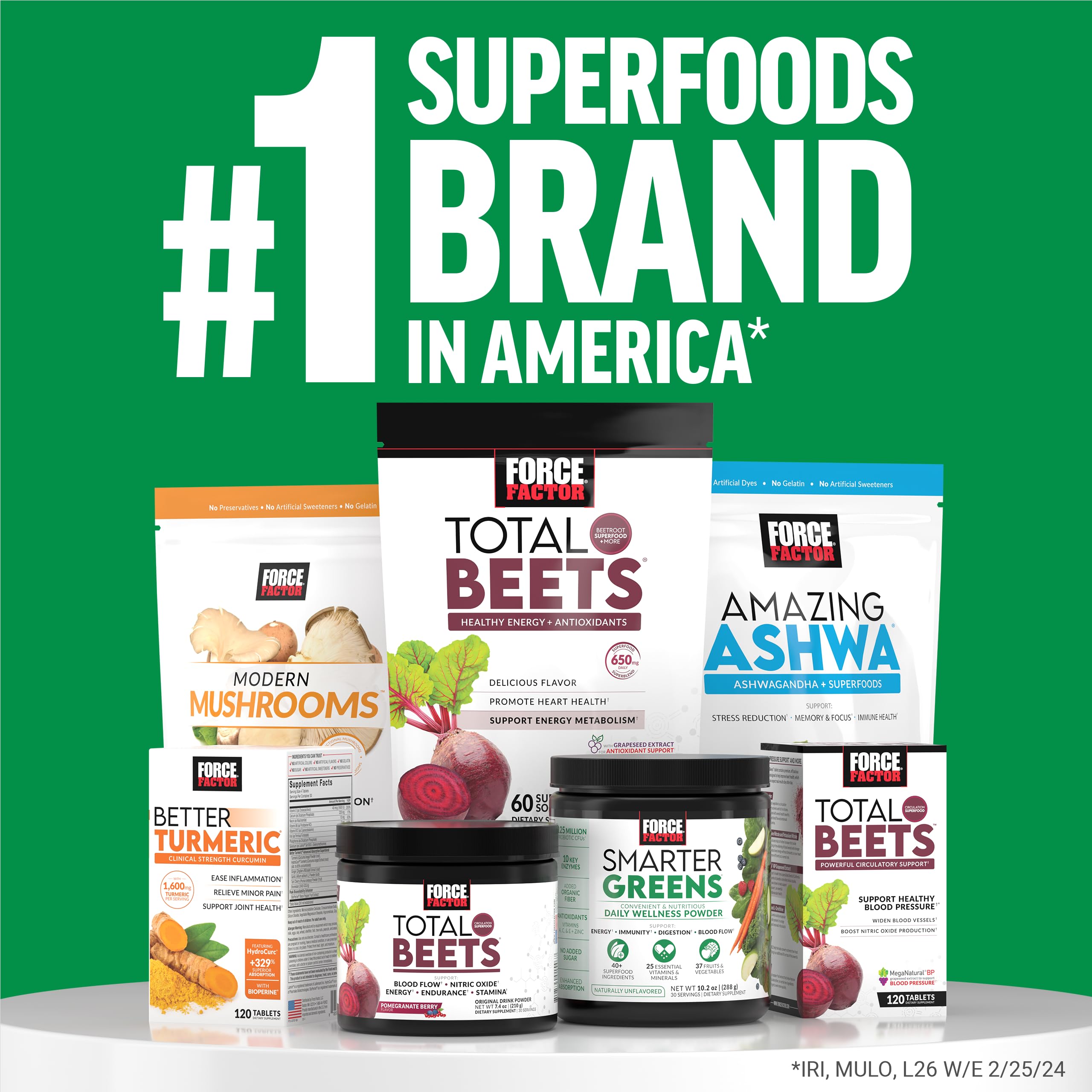 Force Factor Smarter Greens Superfoods Powder, 2-Pack, Supports Digestion and Bloating, Immunity, and Energy, Greens Powder with Probiotics, Digestive Enzymes, Antioxidants, and Fiber, 60 Servings Force Factor uk supplements