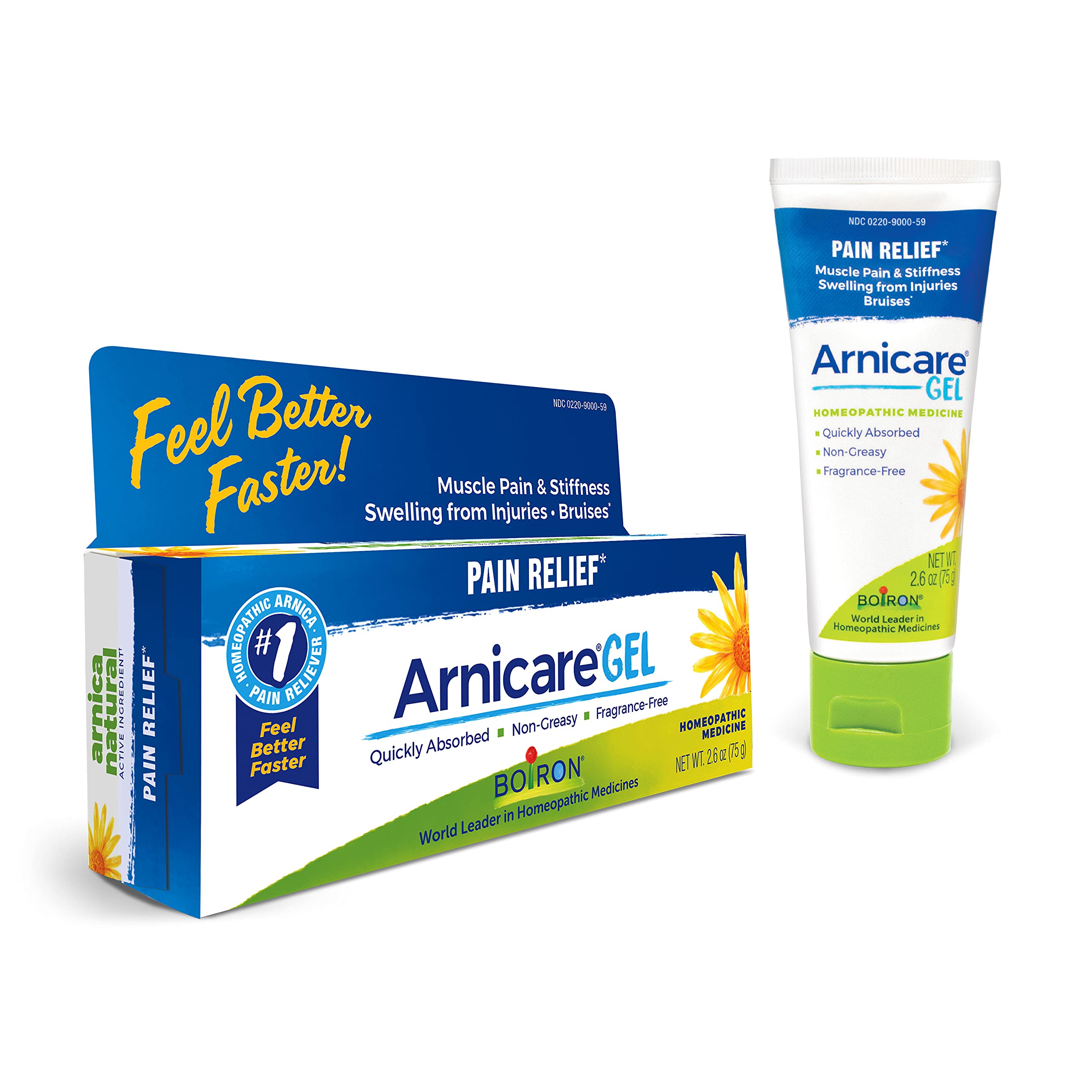 Boiron Arnicare Gel for Joint Pain, Muscle Pain, Swelling, Soreness, and Stiffness - Non-greasy and Fragrance-Free - 2.6 oz Boiron uk supplements