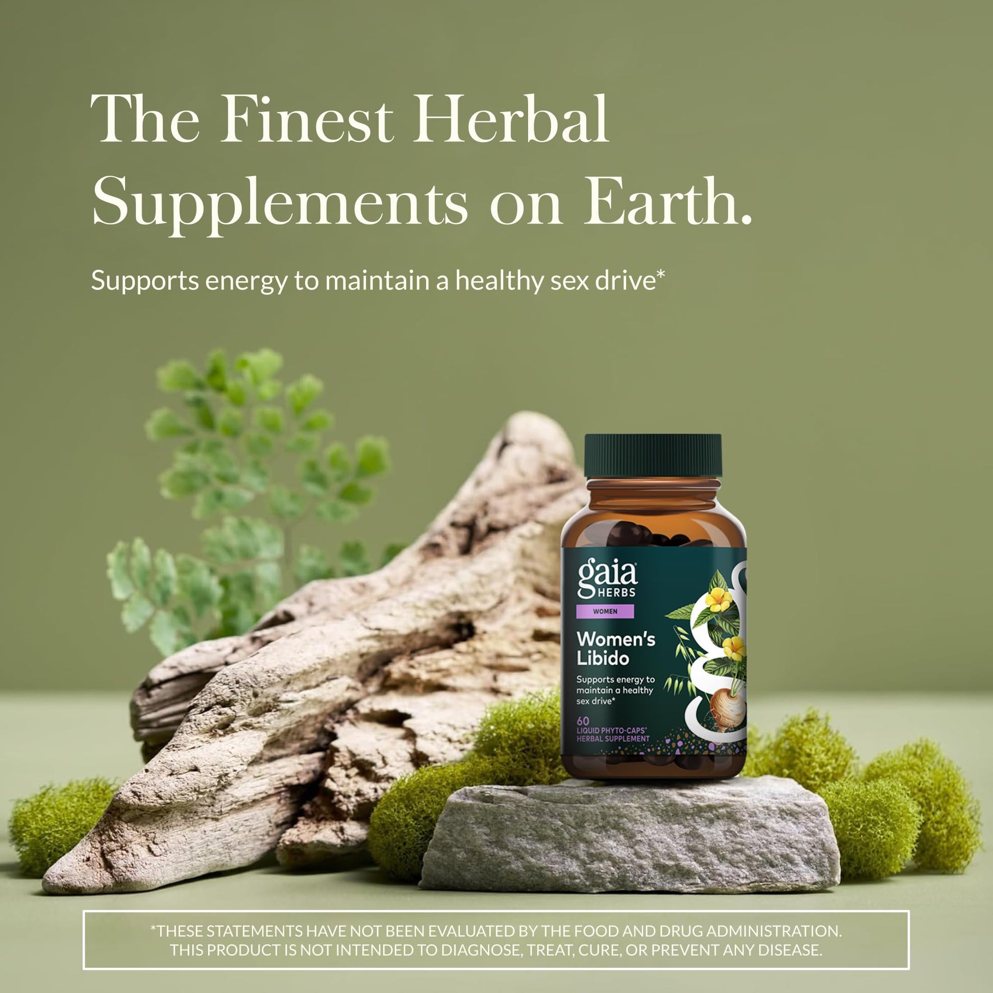 Gaia Herbs Womens Libido - Supports Energy to Maintain Healthy Libido* - with Tribulus & Horny Goat Weed - 60 Vegan Liquid Phyto-Caps (60 Servings) Gaia Herbs uk supplements