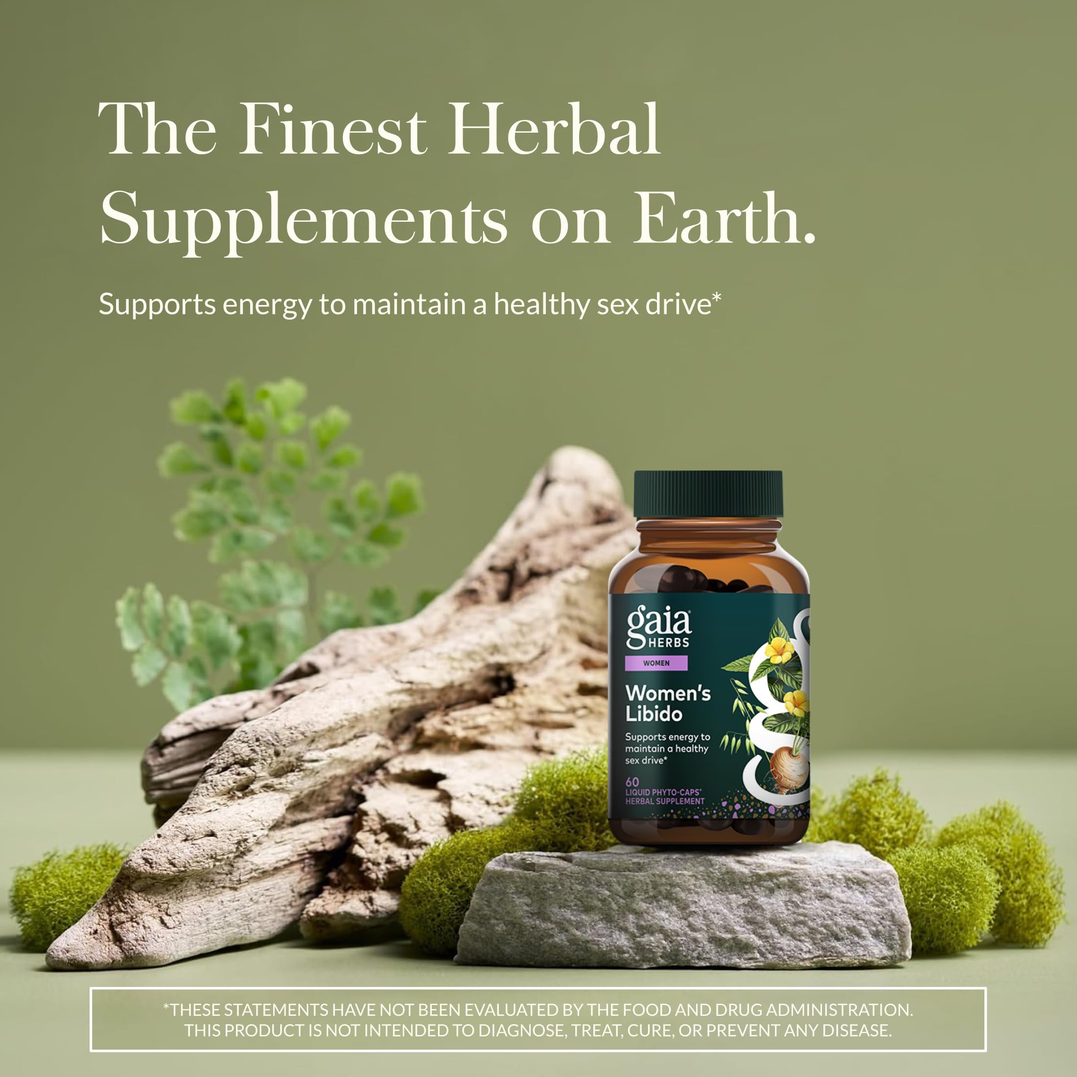 Gaia Herbs Womens Libido - Supports Energy to Maintain Healthy Libido* - with Tribulus & Horny Goat Weed - 60 Vegan Liquid Phyto-Caps (60 Servings) Gaia Herbs uk supplements