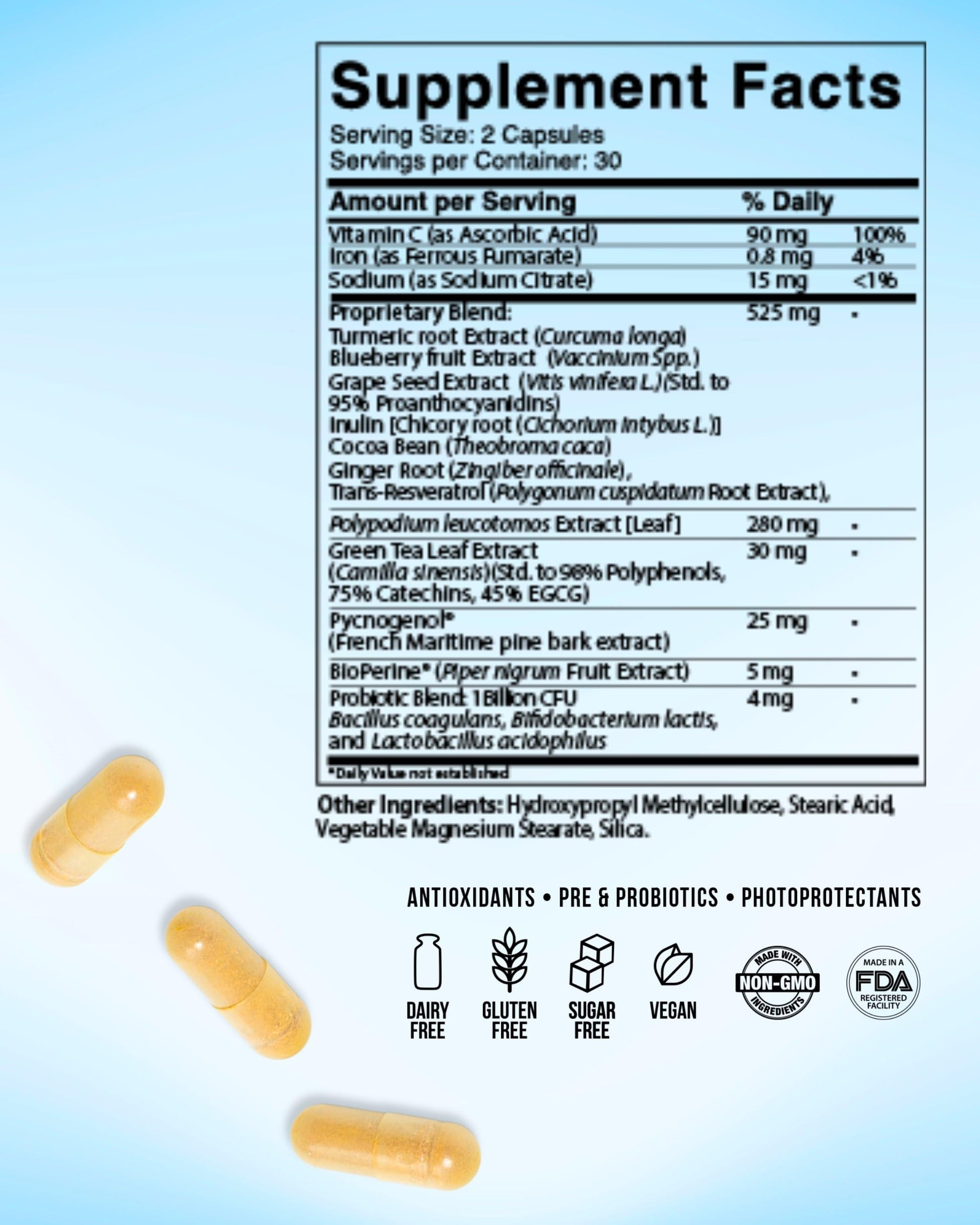 Inner Glow Age Defense Vitamins - Dermatologist and Plastic Surgeon Developed to Fight photoaging and Melasma, Polypodium Leucotomos Antioxidant Formula – Vegan, Gluten-Free – 60 Capsules Inner Glow uk supplements