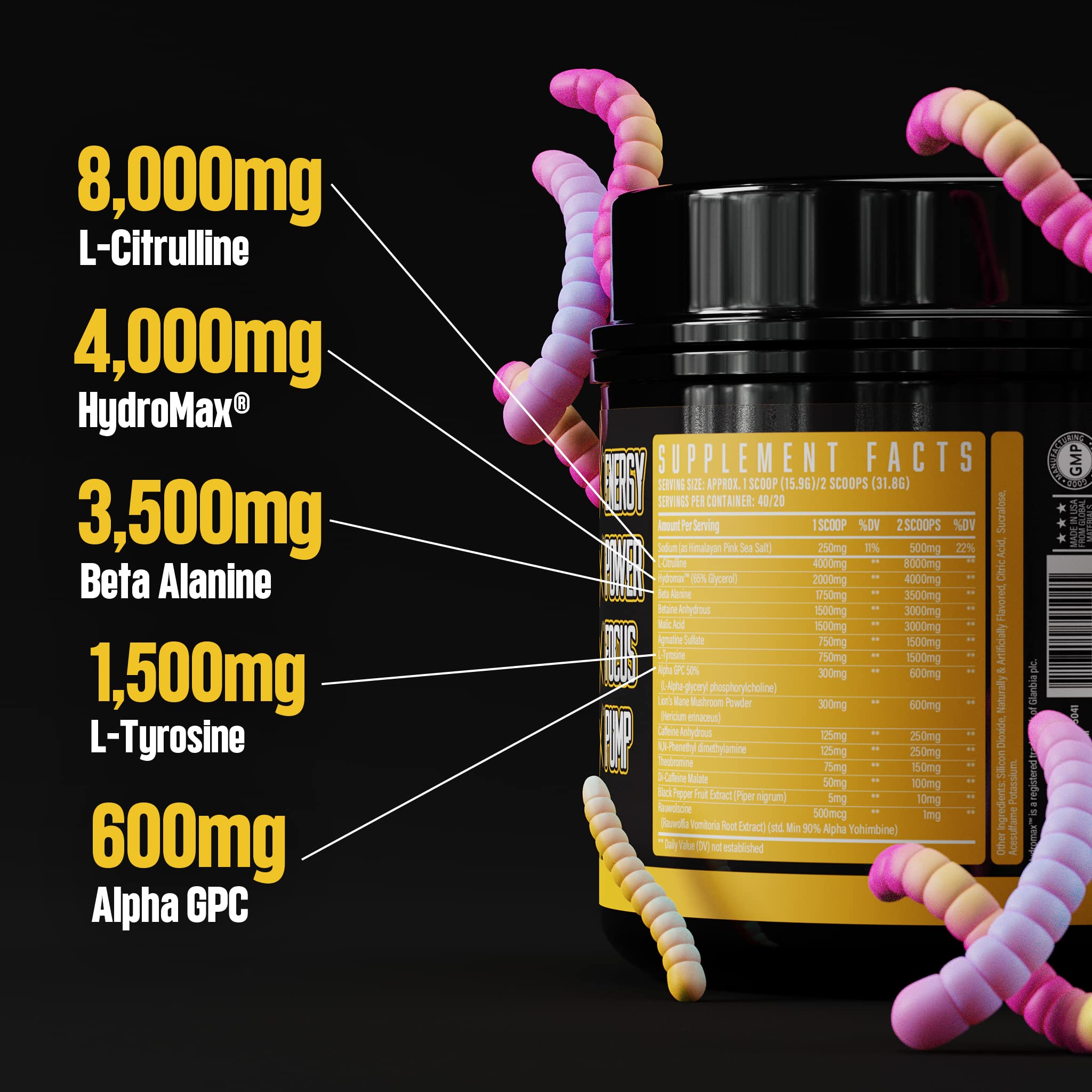 Huge Supplements Wrecked Pre-Workout, 30G+ Ingredients Per Serving to Boost Energy Huge Supplements uk supplements