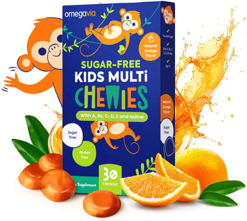 OmegaVia Sugar Free Kids Multivitamin Chewies - Daily Chewable Gummy Vitamins for Kids 3+ OmegaVia uk supplements