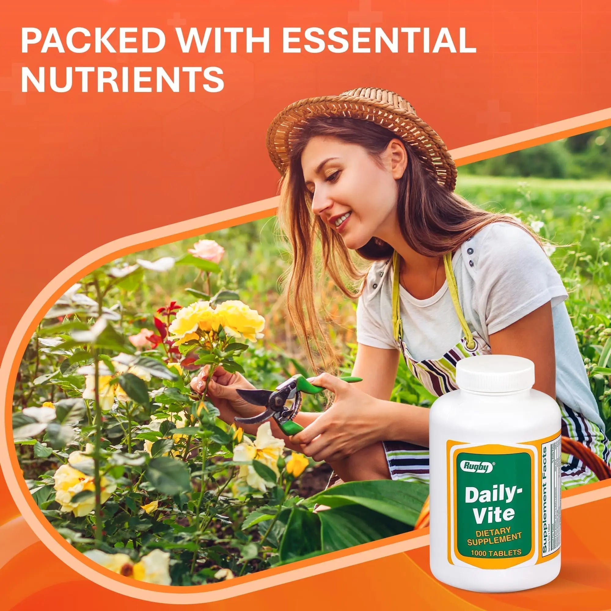 Rugby Daily-Vite Multivitamin Tablets, Gluten-Free Dietary Supplement for Adults, Supports Overall Health, No Artificial Flavors - 1000 Count (1 Pack) RUGBY LABORATORIES uk supplements