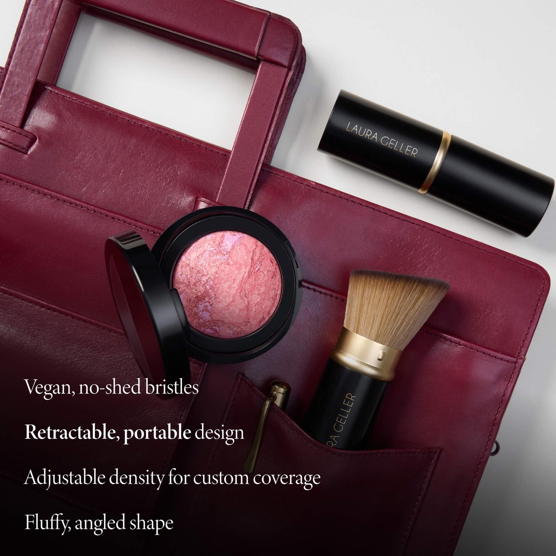 LAURA GELLER NEW YORK Cosmetic Professional Makeup Brushes - Cruelty-Free 02 Retractable Angled Kabuki Brush LAURA GELLER NEW YORK uk supplements
