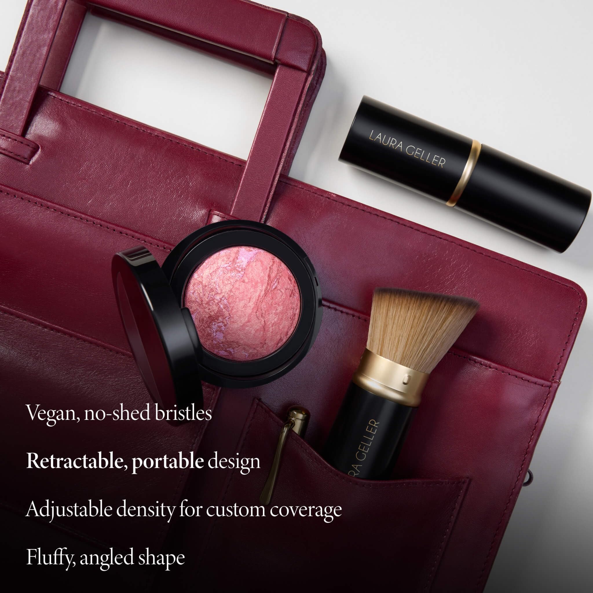 LAURA GELLER NEW YORK Cosmetic Professional Makeup Brushes - Cruelty-Free 02 Retractable Angled Kabuki Brush LAURA GELLER NEW YORK uk supplements
