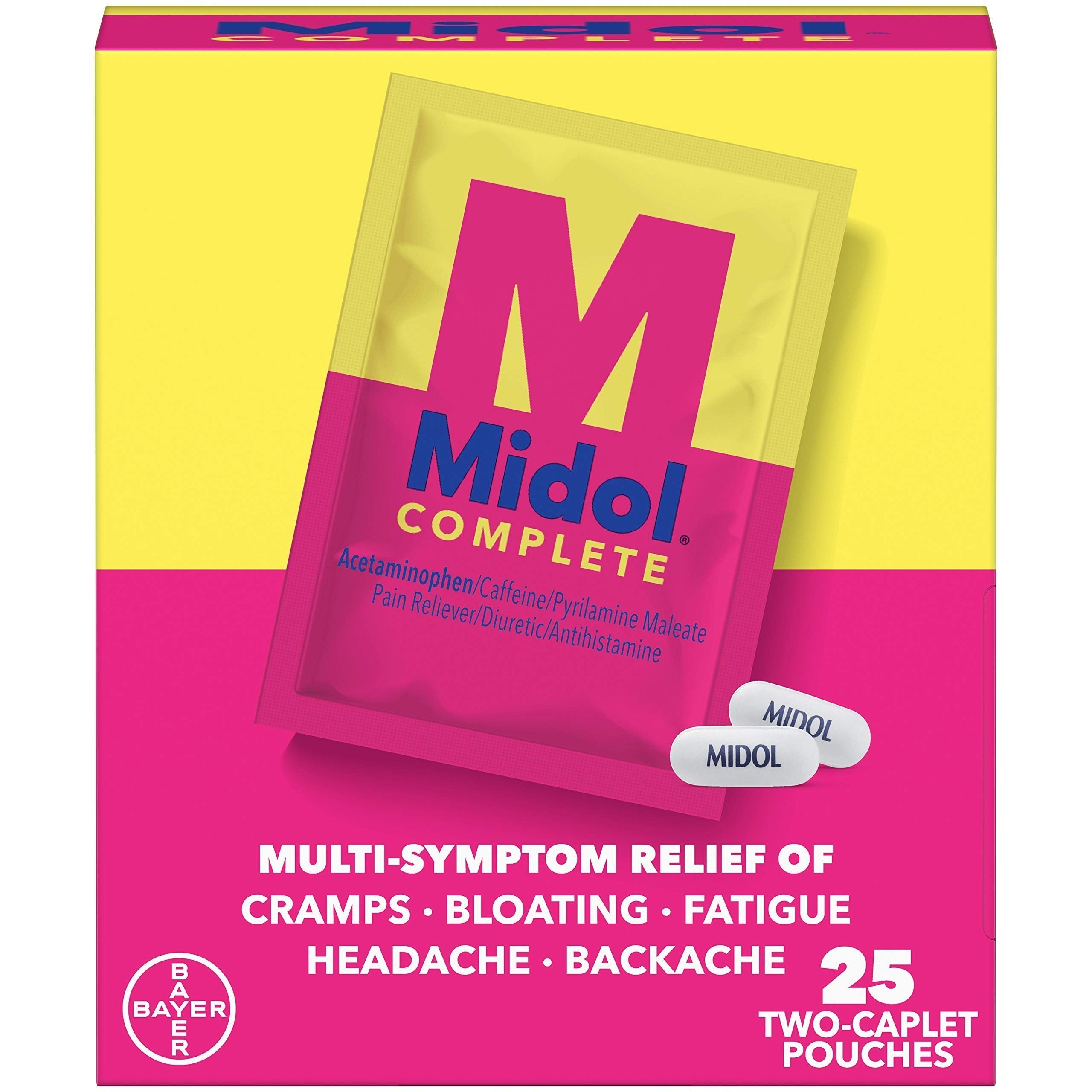 Midol Complete Caplets with Acetaminophen for Menstrual Symptom Relief - 50 Count Midol uk supplements