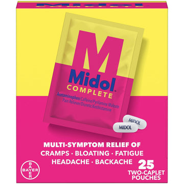 Midol Complete Caplets with Acetaminophen for Menstrual Symptom Relief - 50 Count Midol uk supplements