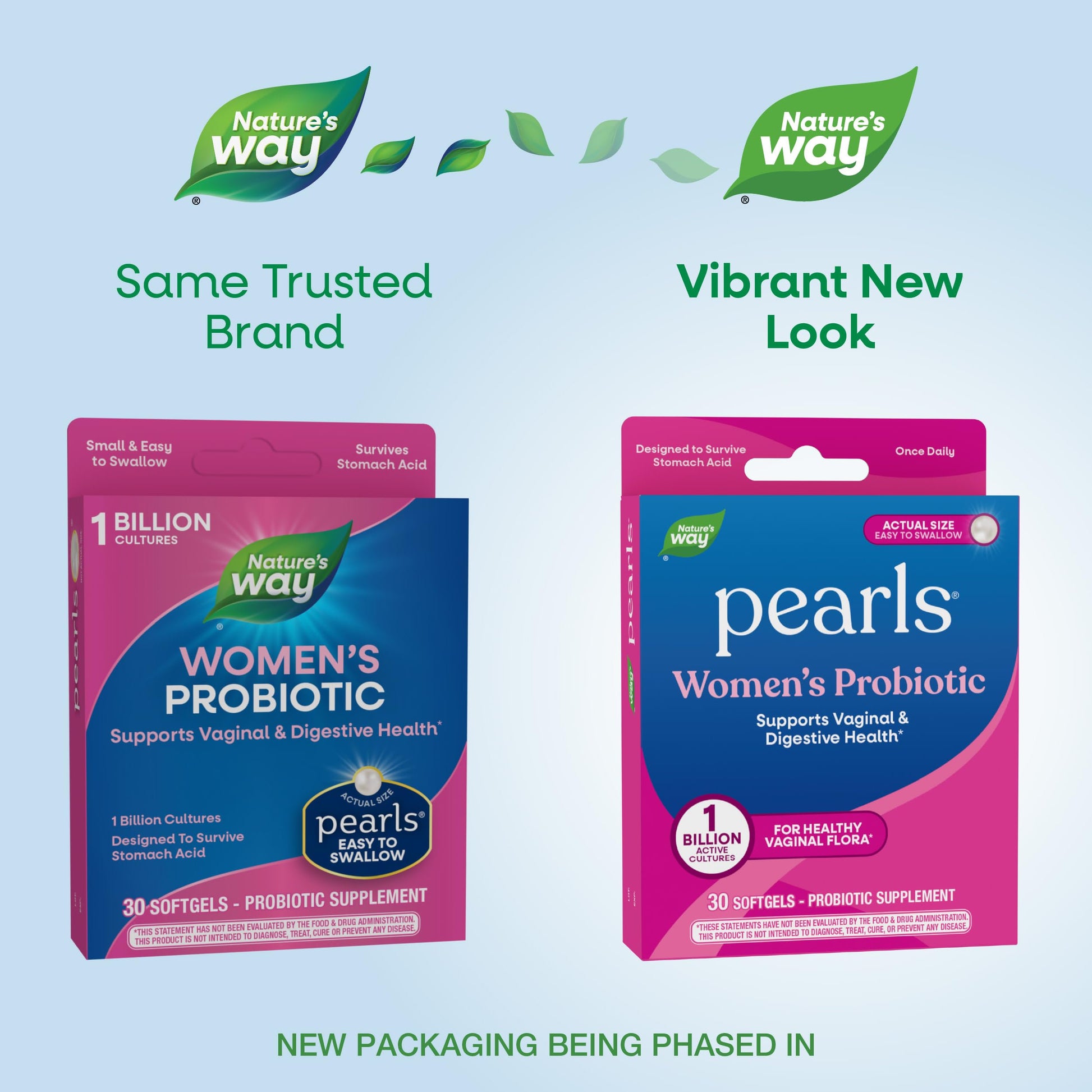 Nature's Way Pearls Women's Probiotic, Supports Women's and Digestive Health*, Protects Against Occasional Constipation & Bloating*, 1 Billion Live Cultures, 30 Softgels (Packaging May Vary) Nature's Way uk supplements