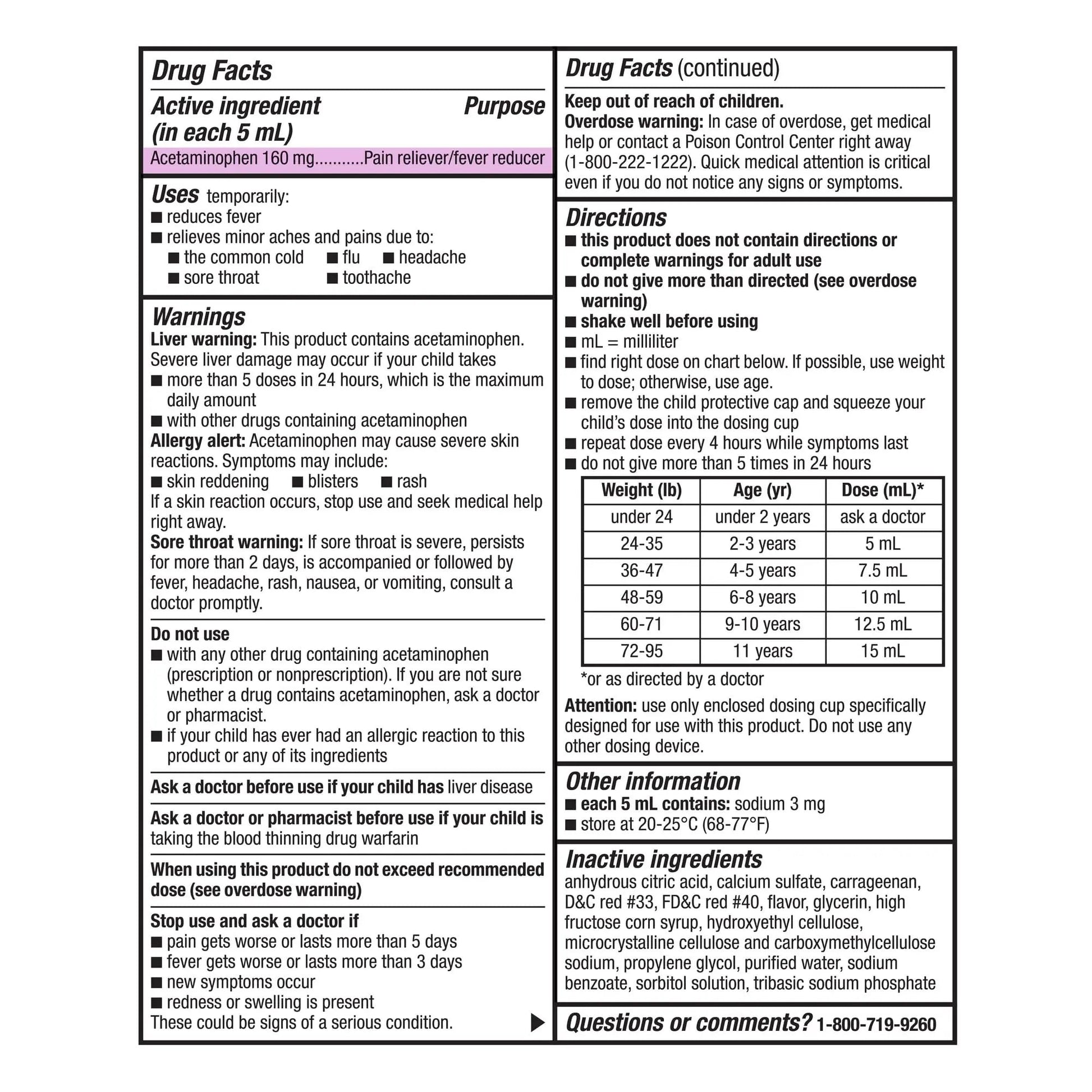 GoodSense Children's Pain and Fever Oral Suspension Liquid, Acetaminophen 160 mg per 5 mL, Bubble Gum Flavor GoodSense uk supplements