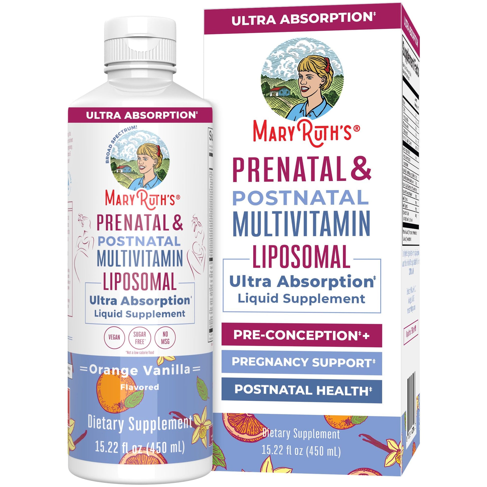 MaryRuth Organics Prenatal & Postnatal Multivitamin for Women | Sugar Free | Formulated for Pre-Conception, Pregnancy & Nursing | Prenatal Vitamins | Vegan | Non-GMO | Gluten Free | 30 Servings MARYRUTH'S uk supplements