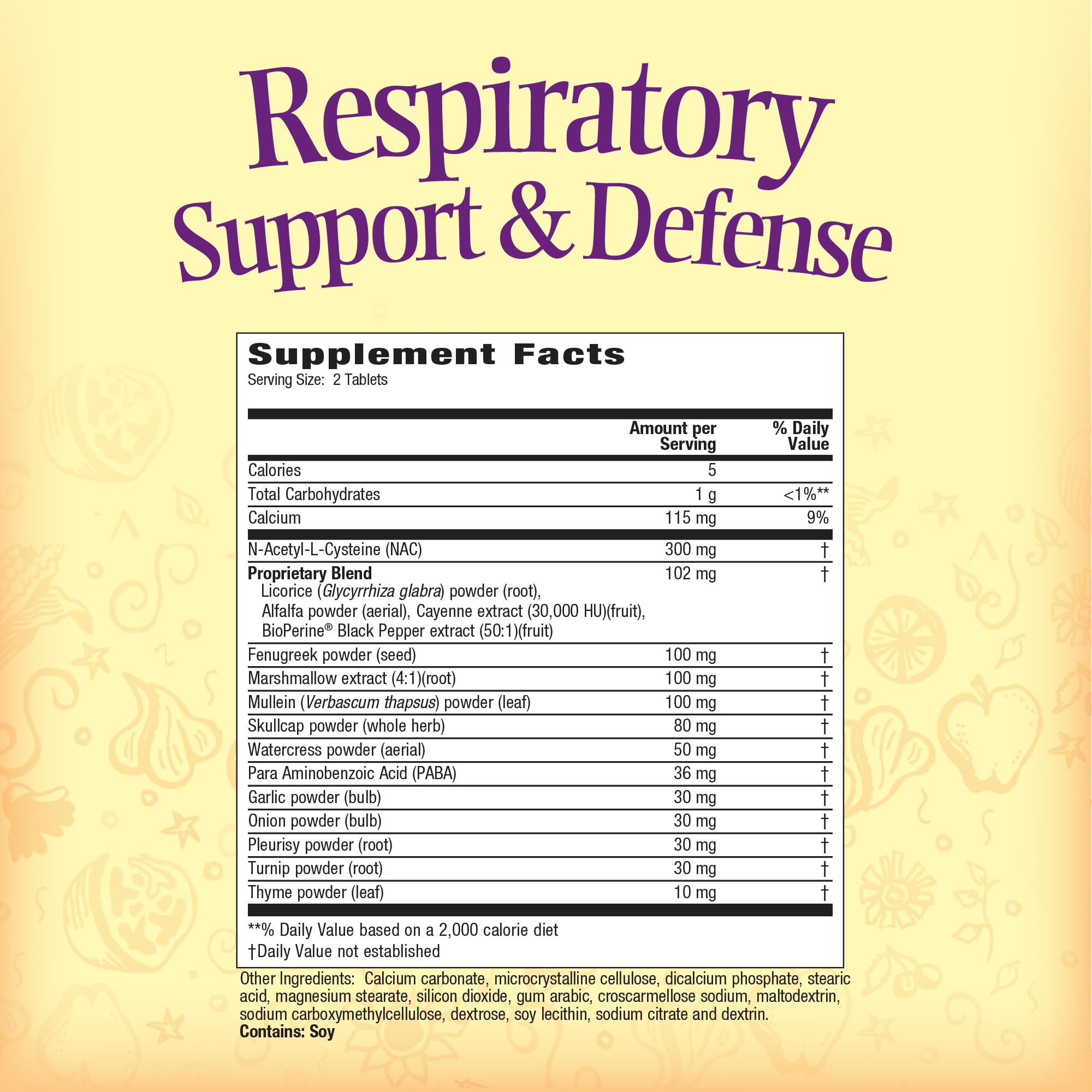 Nature's Secret Respiratory Support & Defense - 60 Tablets - Promotes Healthy Lungs & Bronchial Tract - With NAC, Fenugreek & Marshmallow - 30 Total Servings Nature's Secret uk supplements