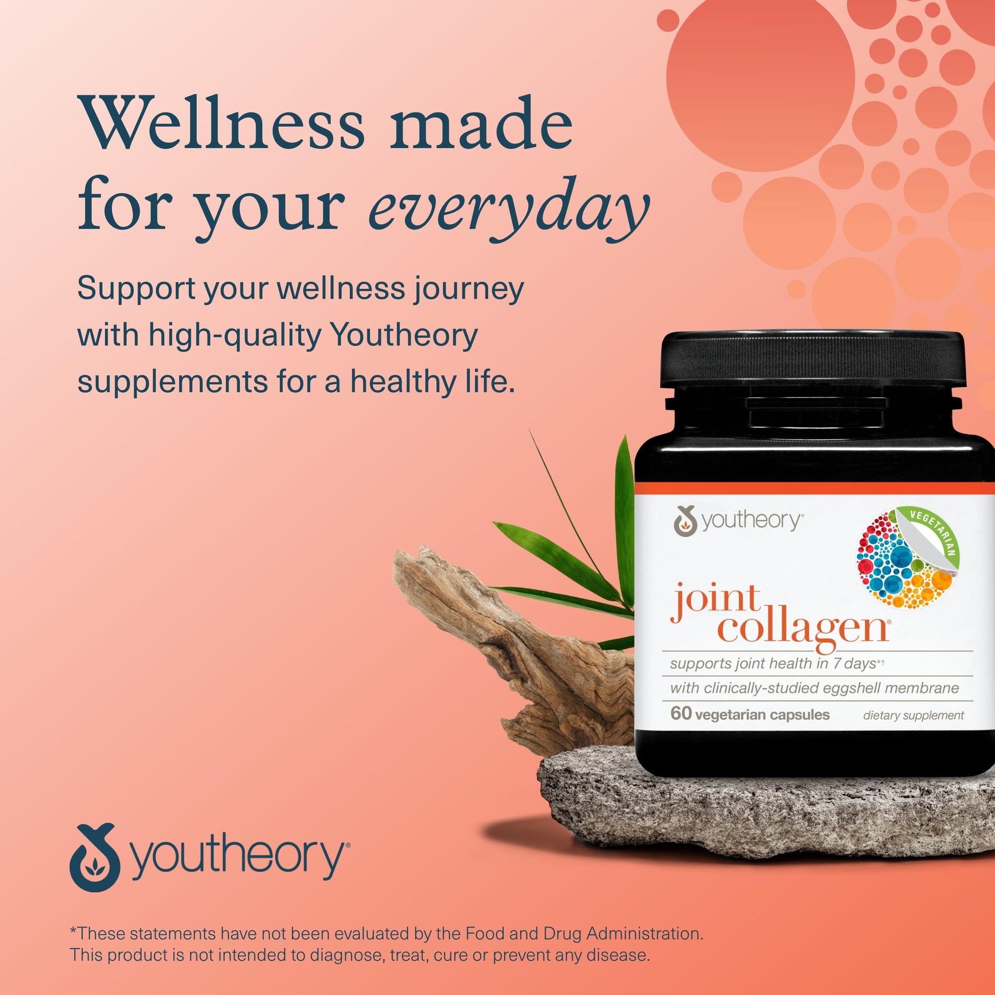 Youtheory Joint Collagen - Vegetarian Collagen Supplement with NEM Eggshell Membrane & Boswellia Extract - Dairy, Soy & Gluten Free - 60 Vegetarian Capsules Youtheory uk supplements