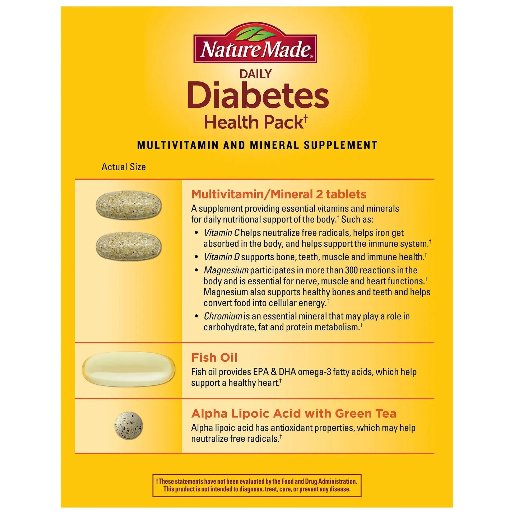 Nature Made Diabetes Health Pack, Daily Dietary Supplements for Nutritional Support, 30 Packets, 30 Day Supply Nature Made uk supplements