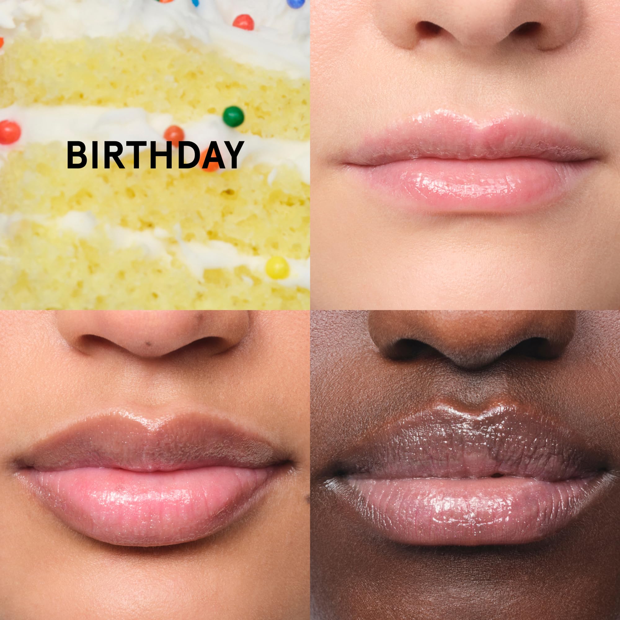 Glossier Balm Dotcom Hydrating Lip Balm - Universal Salve, Up to 12Hr Moisture - Lanolin, Beeswax & Castor Oil for Dry Lips, Cuticles & Skin - Birthday, Clear Soft Shimmer, 15ml Glossier uk supplements