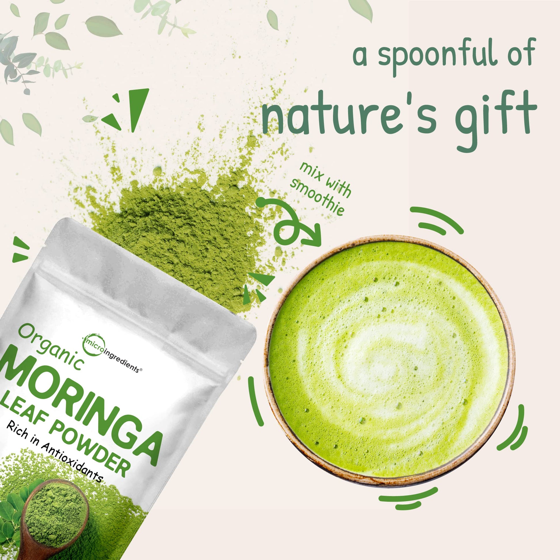 Organic Moringa Oleifera Leaf Powder for Hair, 2 Pounds, Rich in Antioxidants and Immune Micro Ingredients uk supplements