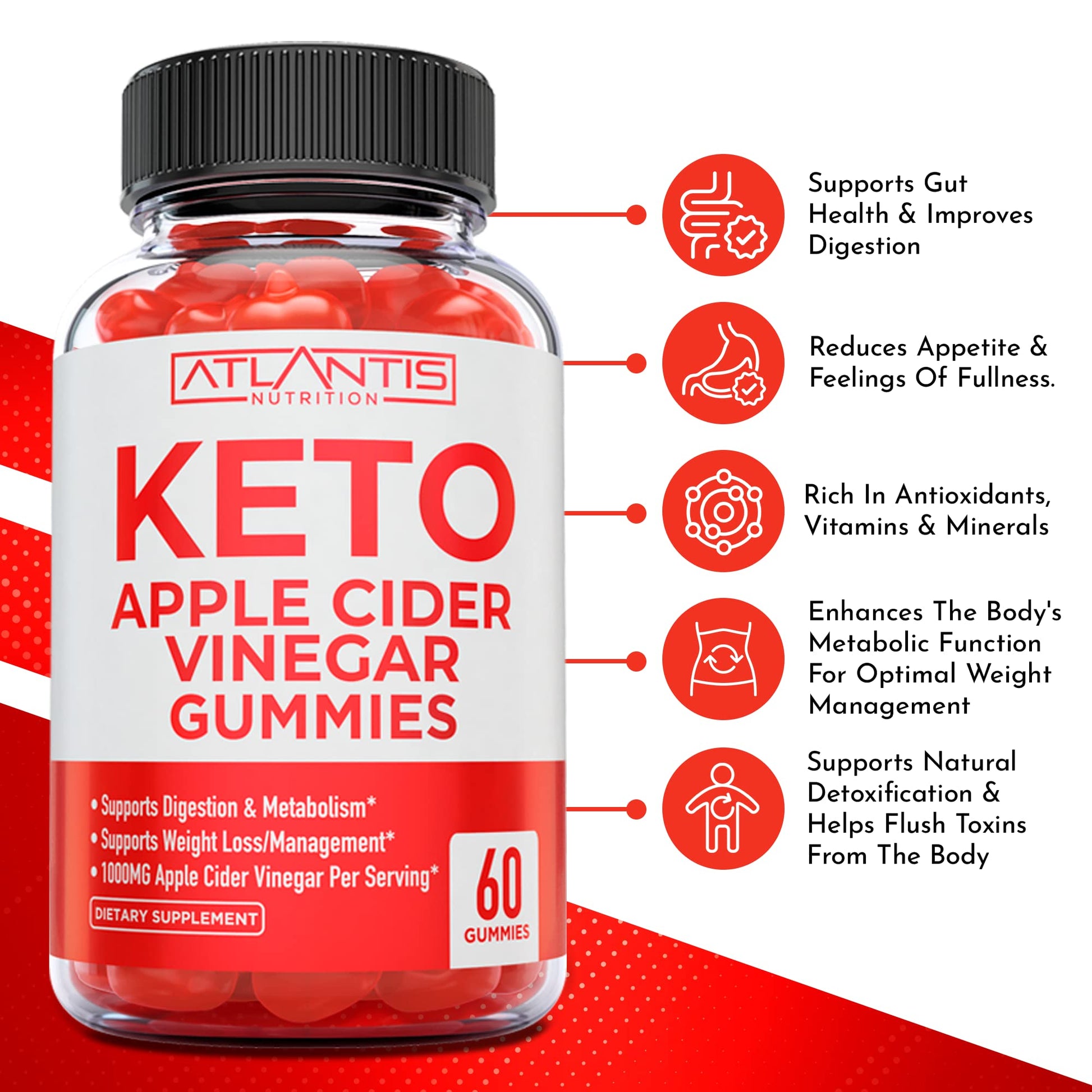 Keto ACV Gummies for Weight Loss - Apple Cider Vinegar Keto ACV Gummies Formulated Atlantis Nutrition uk supplements